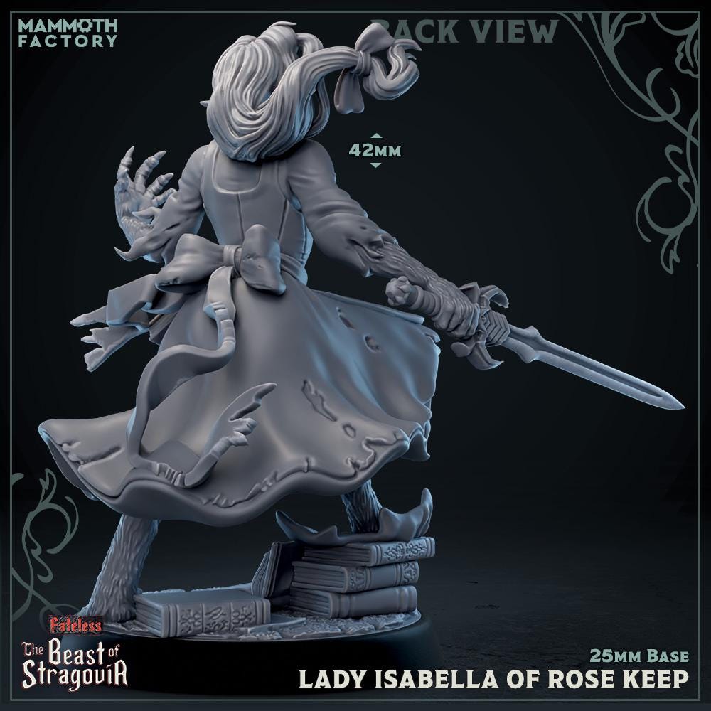 Lady Isabella of Rose Keep | Mammoth Factory | Beast of Stragovia | RESIN | Fantasy | DnD | RPG | Tabletop | Miniature | Character Model