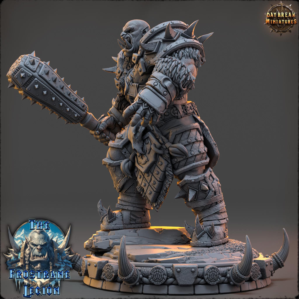 Boroth Skullcleaver | Daybreak Miniatures | The Frostbane Legion | RESIN | Fantasy | Horror | Wargaming | RPG | Gaming Miniature | Orcs