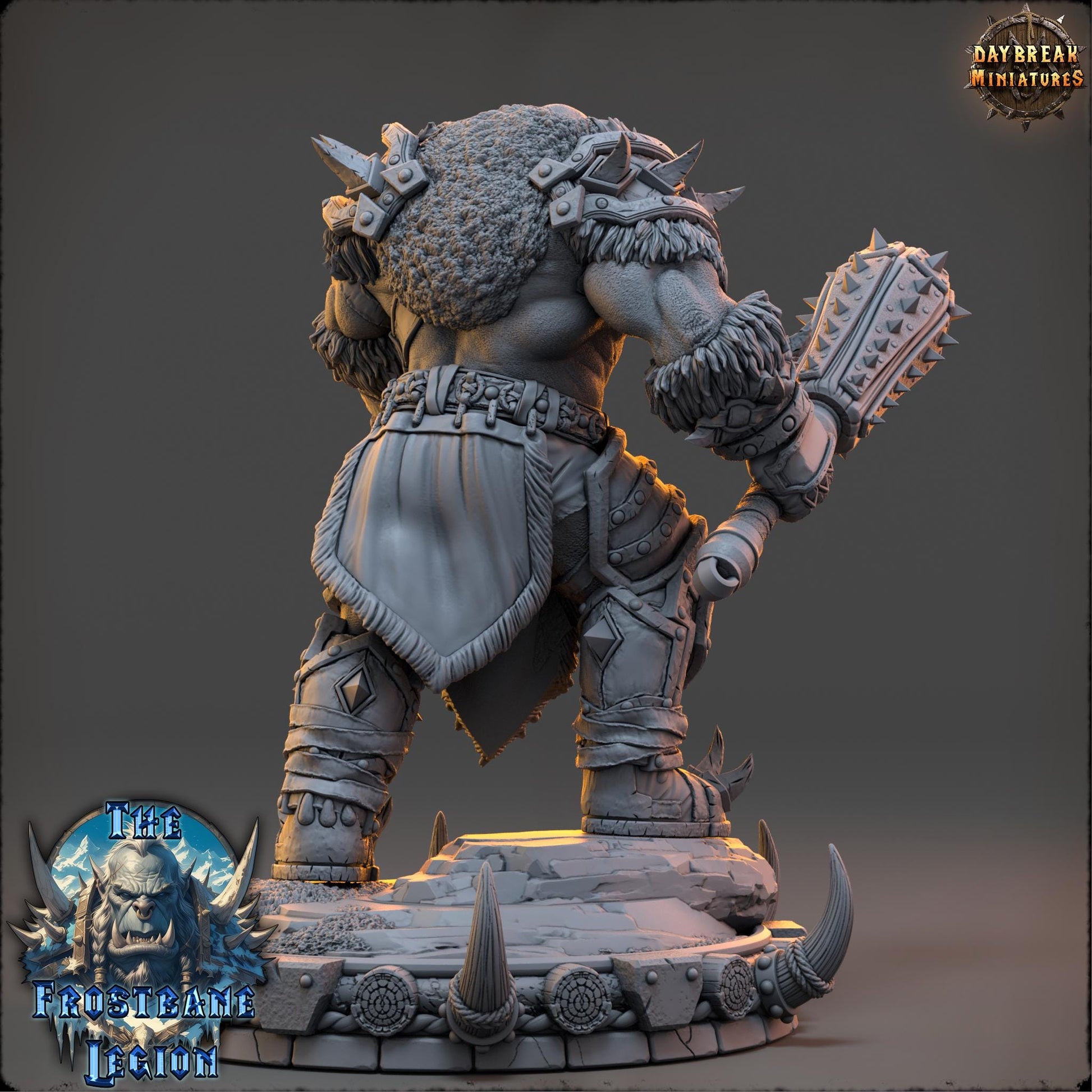 Boroth Skullcleaver | Daybreak Miniatures | The Frostbane Legion | RESIN | Fantasy | Horror | Wargaming | RPG | Gaming Miniature | Orcs