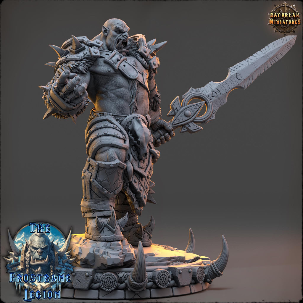Hrothvar the Silent | Daybreak Miniatures | The Frostbane Legion | RESIN | Fantasy | Horror | Wargaming | RPG | Gaming Miniature | Orcs