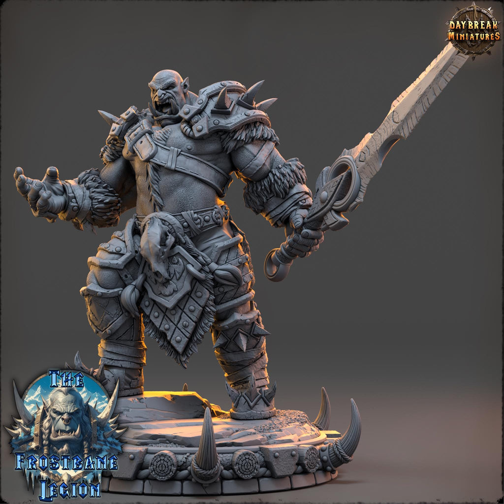 Hrothvar the Silent | Daybreak Miniatures | The Frostbane Legion | RESIN | Fantasy | Horror | Wargaming | RPG | Gaming Miniature | Orcs