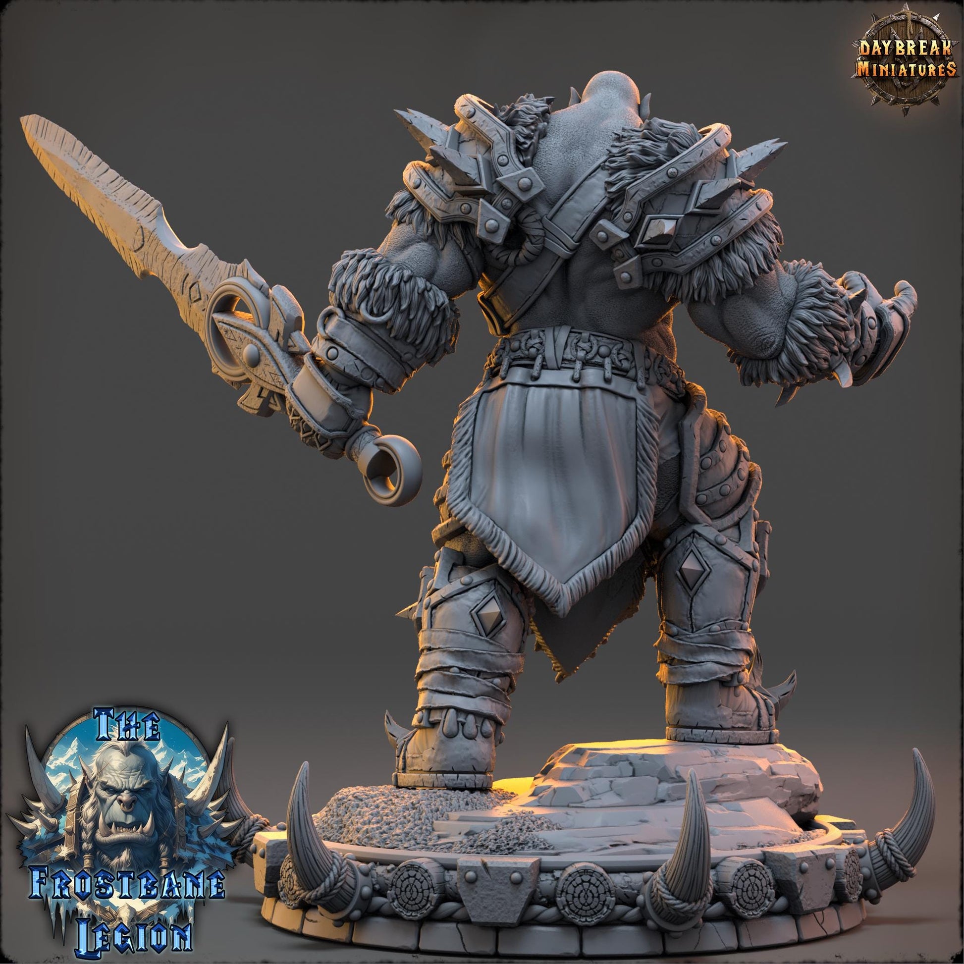 Hrothvar the Silent | Daybreak Miniatures | The Frostbane Legion | RESIN | Fantasy | Horror | Wargaming | RPG | Gaming Miniature | Orcs