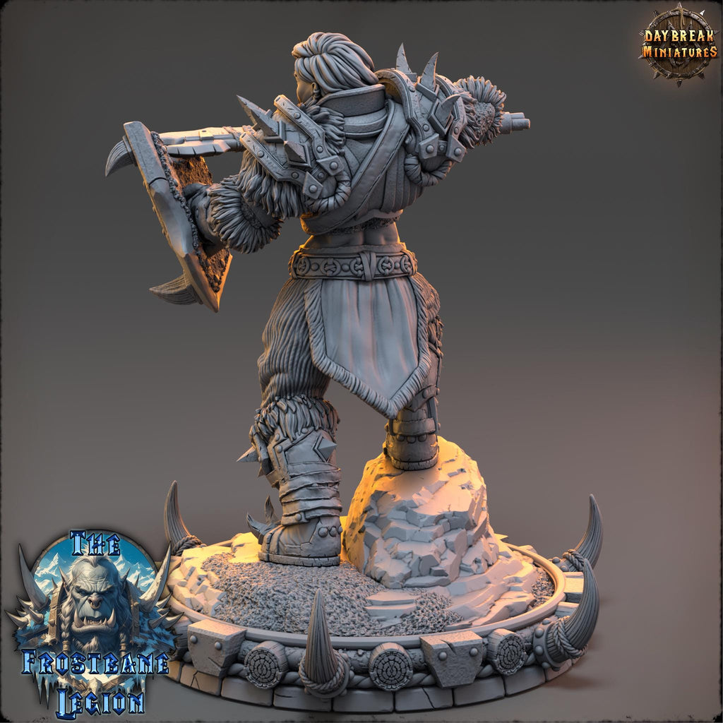 Kaelra Frostvein | Daybreak Miniatures | The Frostbane Legion | RESIN | Fantasy | Horror | Wargaming | RPG | Gaming Miniature | Orcs