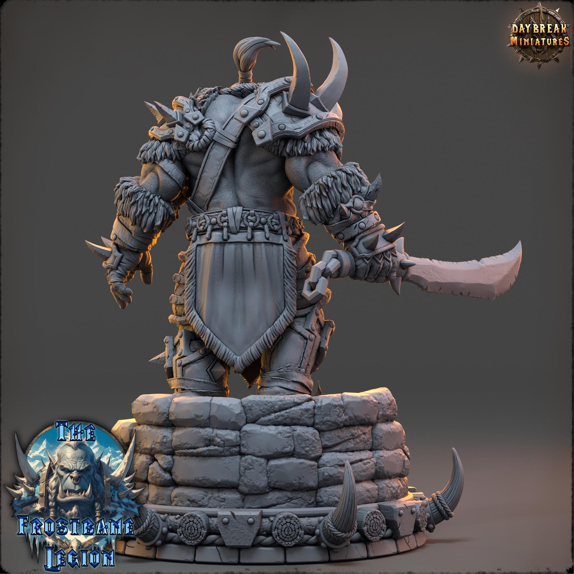 Medhren Iceslice | Daybreak Miniatures | The Frostbane Legion | RESIN | Fantasy | Horror | Wargaming | RPG | Gaming Miniature | Orcs
