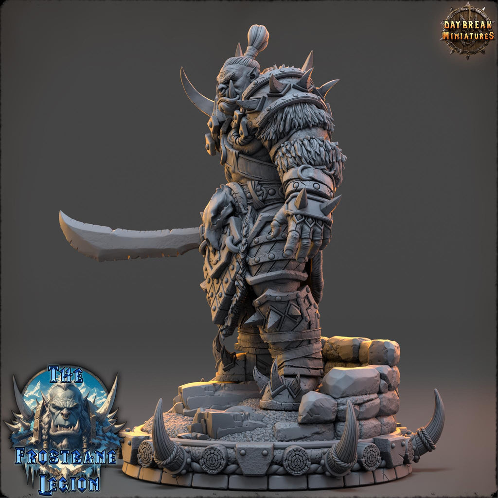 Medhren Iceslice | Daybreak Miniatures | The Frostbane Legion | RESIN | Fantasy | Horror | Wargaming | RPG | Gaming Miniature | Orcs