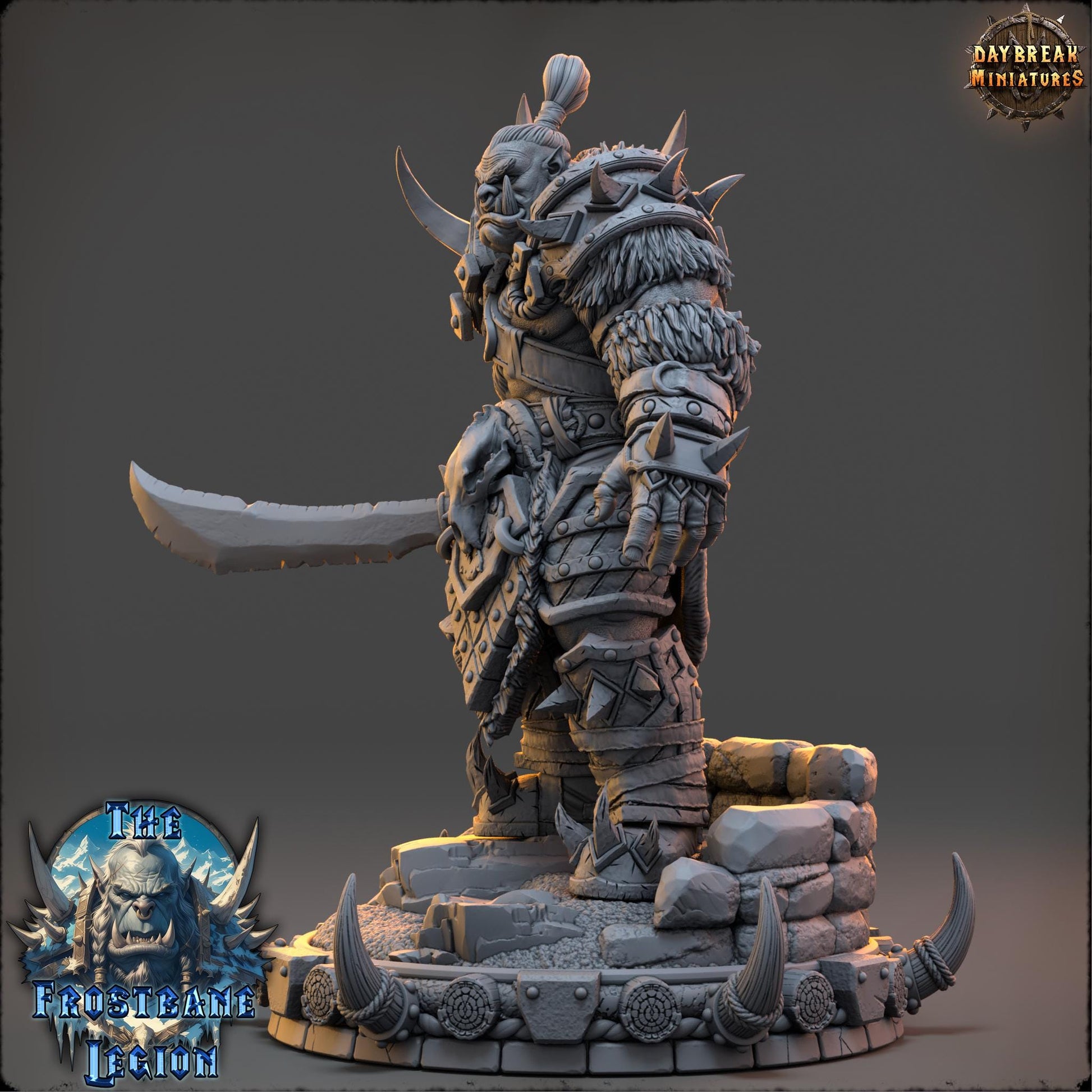 Medhren Iceslice | Daybreak Miniatures | The Frostbane Legion | RESIN | Fantasy | Horror | Wargaming | RPG | Gaming Miniature | Orcs