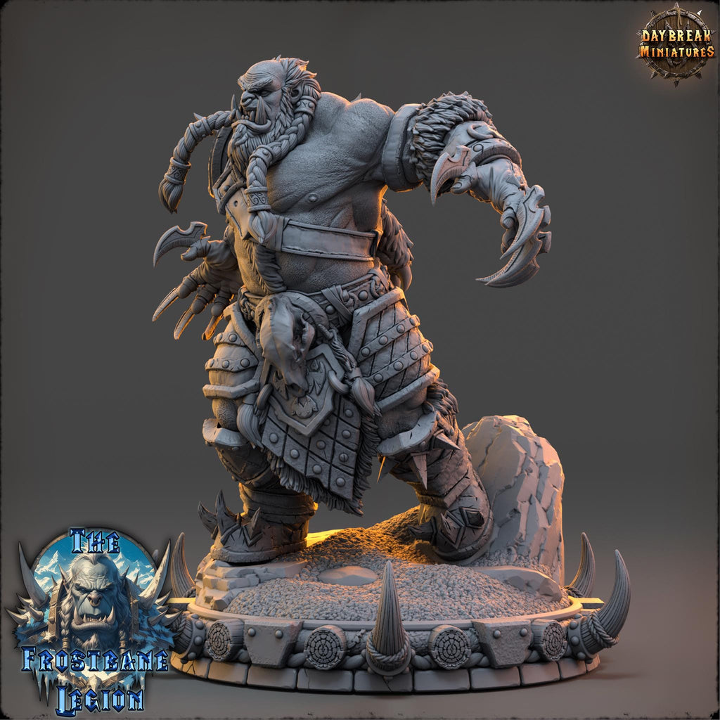 Skalgrim the Unyielding | Daybreak Miniatures | The Frostbane Legion | RESIN | Fantasy | Horror | Wargaming | RPG | Gaming Miniature | Orcs