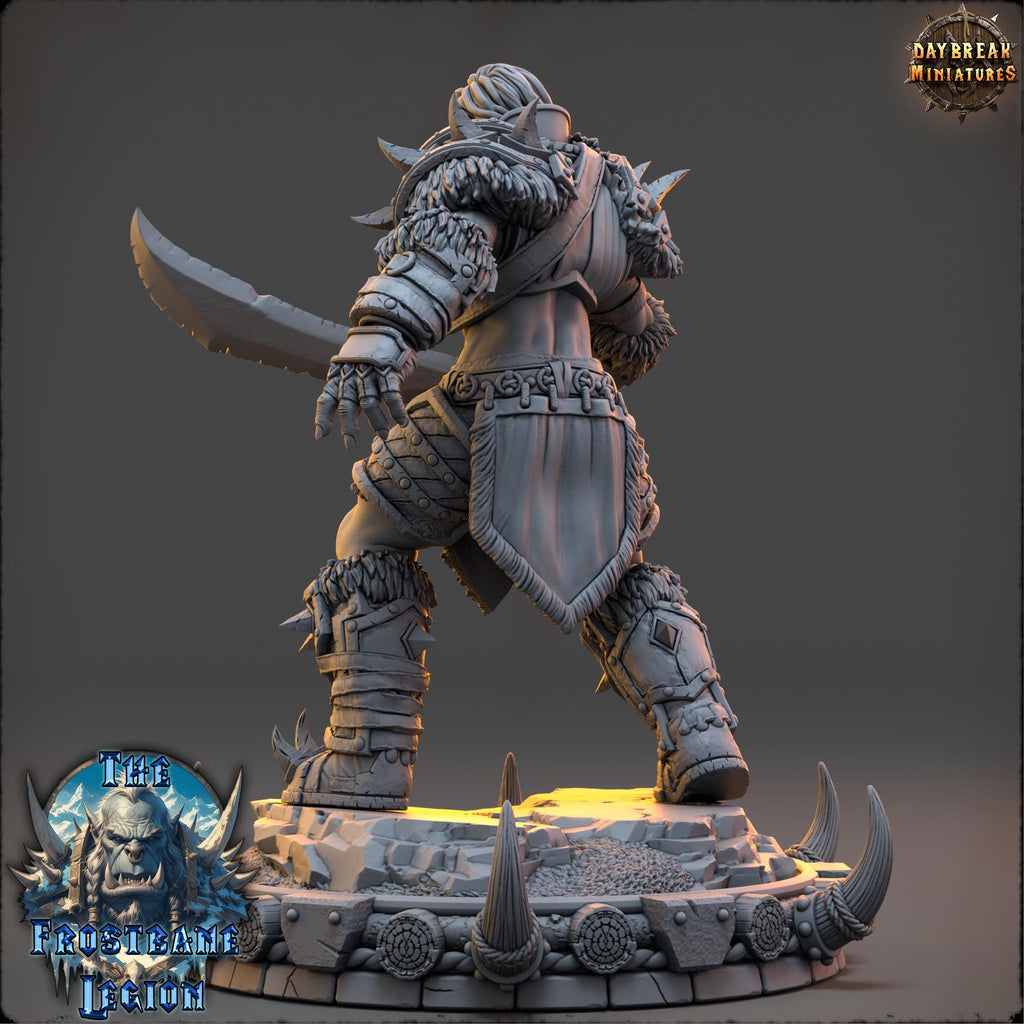 Syrka the Blizzardborn | Daybreak Miniatures | The Frostbane Legion | RESIN | Fantasy | Horror | Wargaming | RPG | Gaming Miniature | Orcs