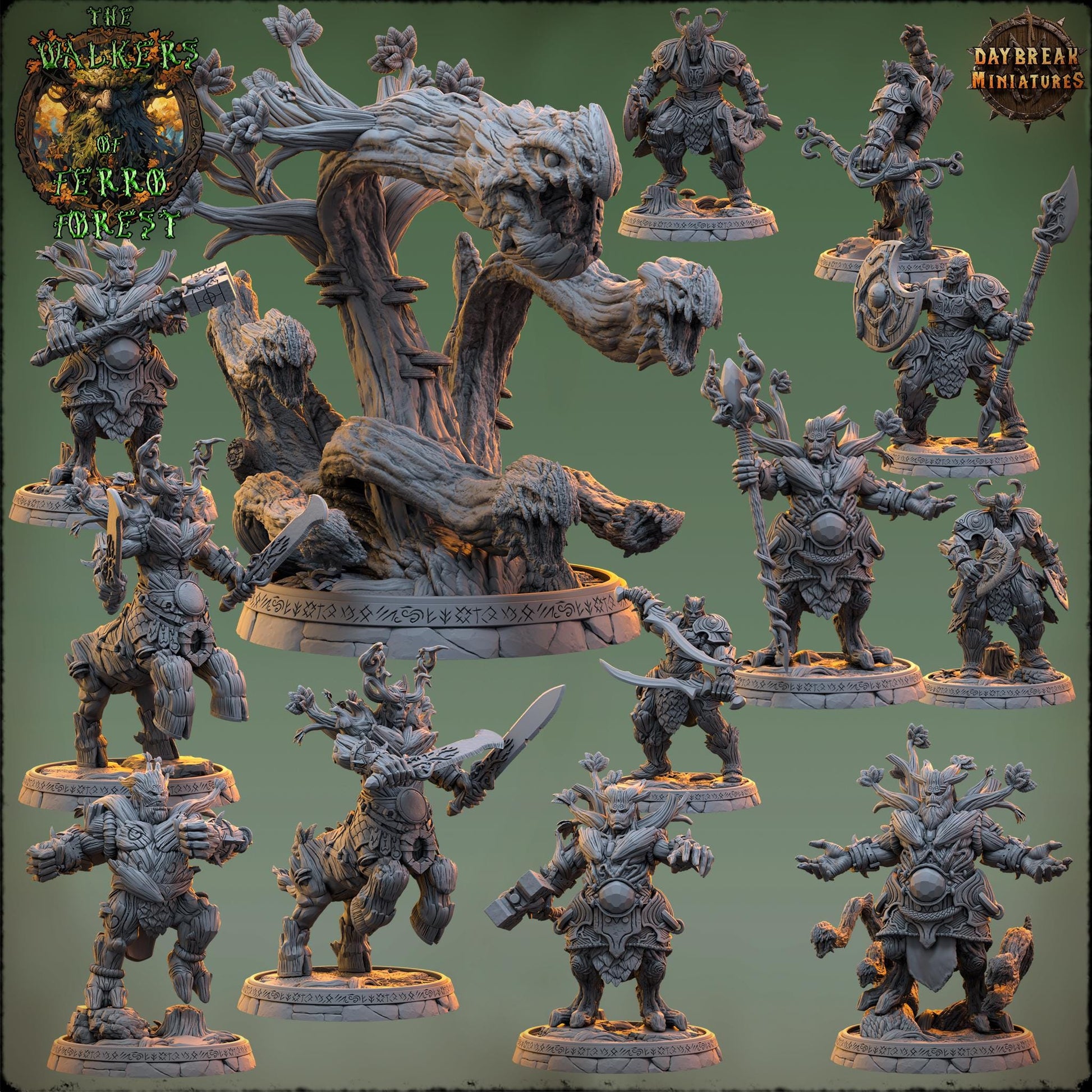 Kelmaris Veydren | Daybreak Miniatures | Walkers of Ferro Forest | RESIN | Fantasy | Horror | Wargaming | RPG | Gaming Miniature | Treant