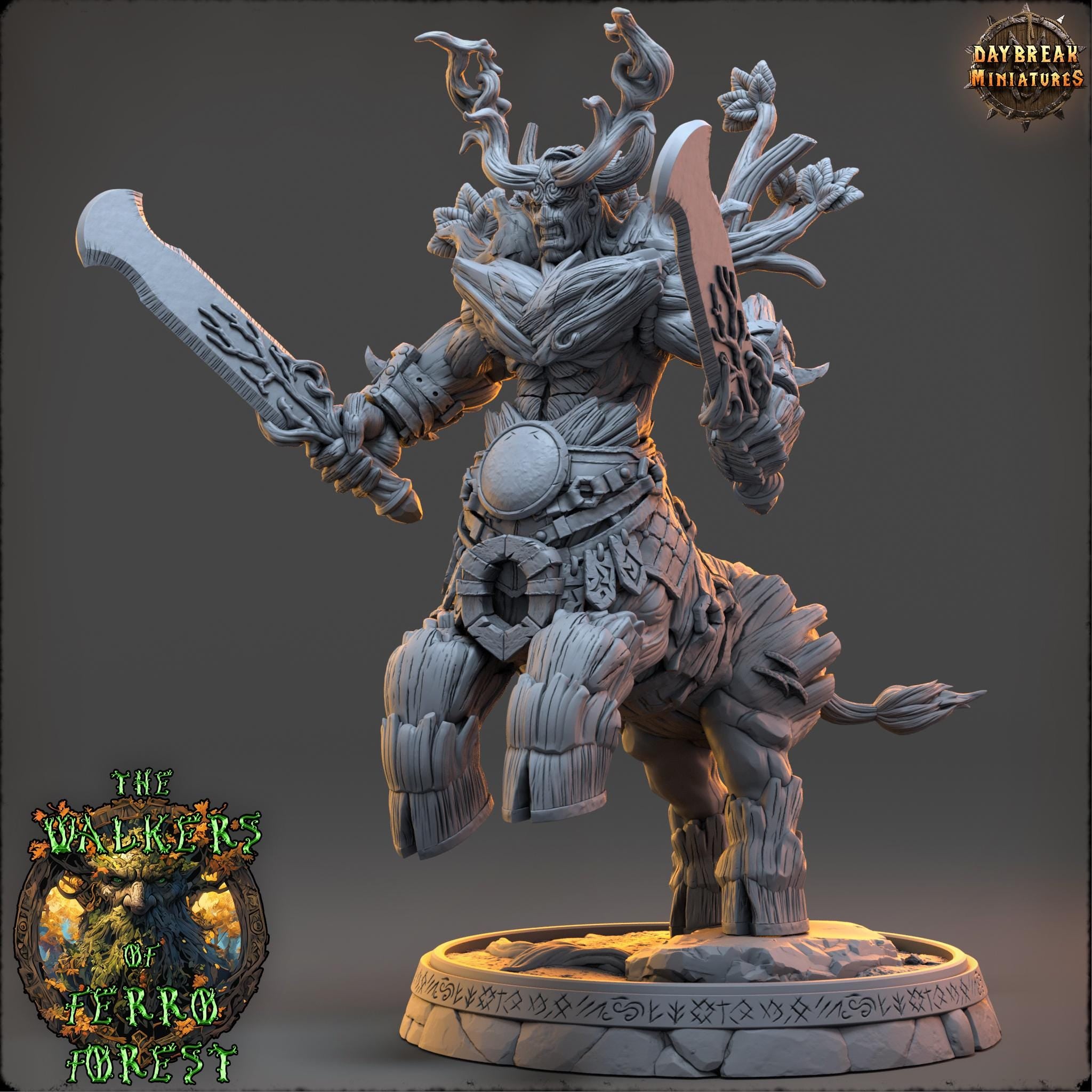 Ritter Teryn Eldershade | Daybreak Miniatures | Walkers of Ferro Forest | RESIN | Fantasy | Horror | Wargaming | RPG | Gaming | Treant