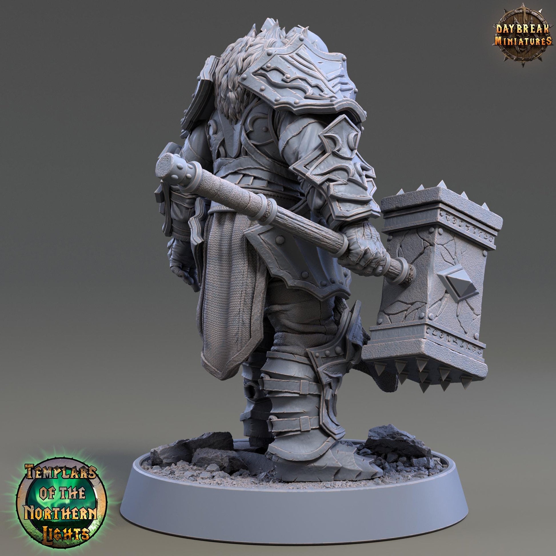 Carl Saturno - Hammer of AÃ­dÃ­n | Daybreak Miniatures | Templars of the Northern Lights | RESIN | Fantasy | Wargaming | RPG | Gaming