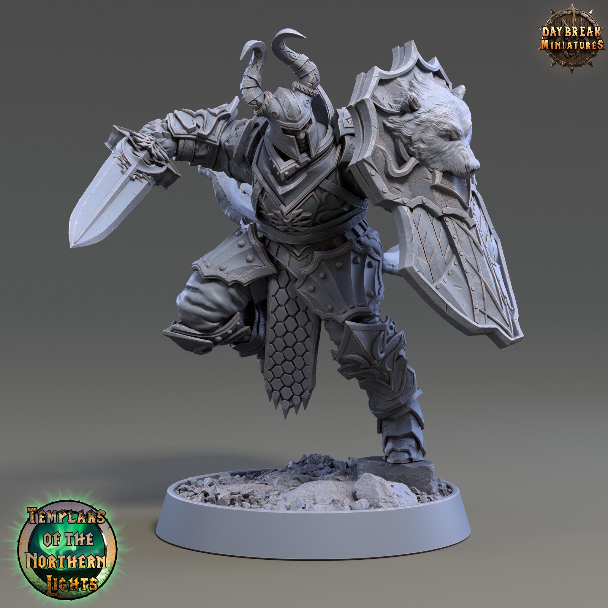 Johan Firepine | Daybreak Miniatures | Templars of the Northern Lights | RESIN | Fantasy | Wargaming | RPG | Gaming