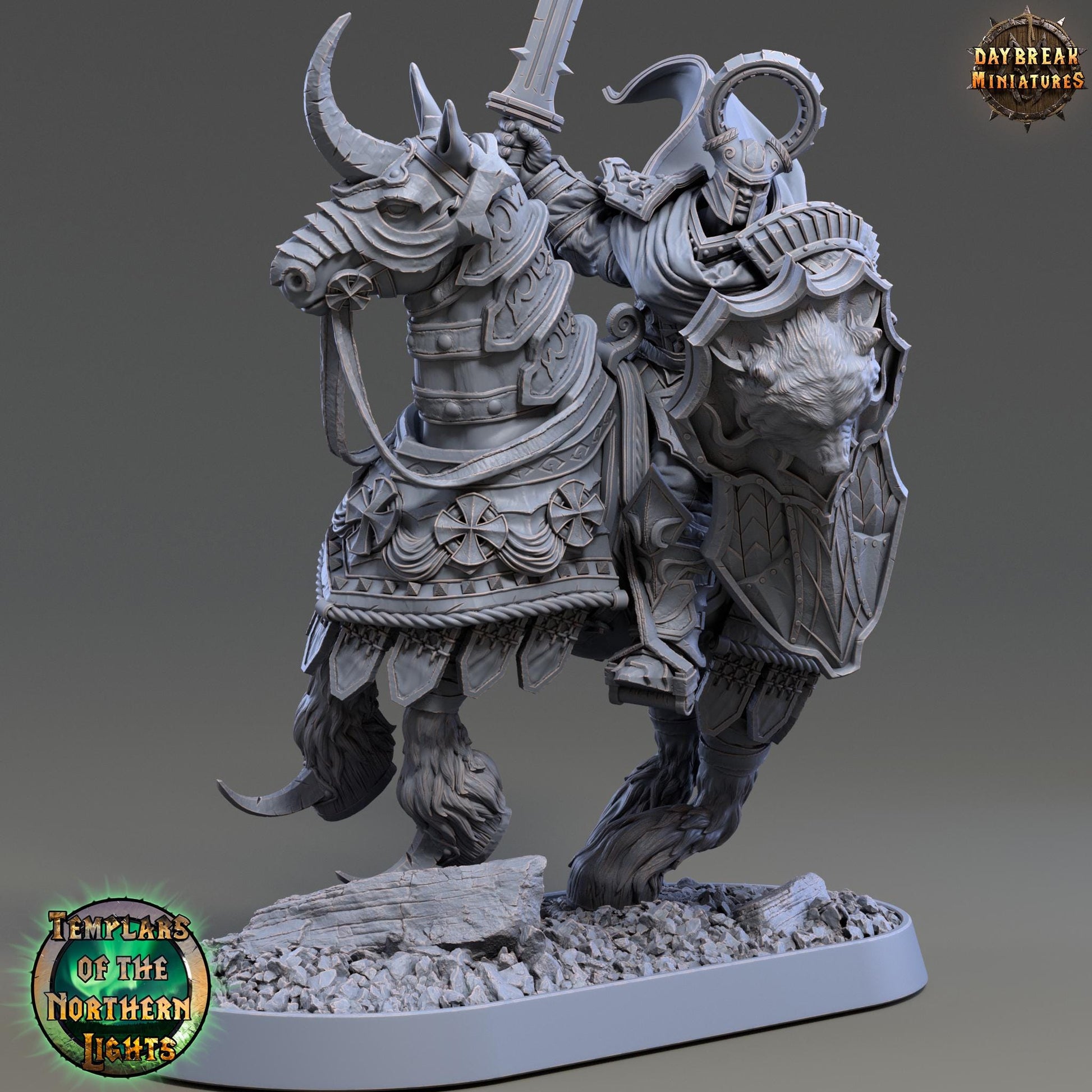 Ritter Gotthold Boarbane | Daybreak Miniatures | Templars of the Northern Lights | RESIN | Fantasy | Wargaming | RPG | Gaming