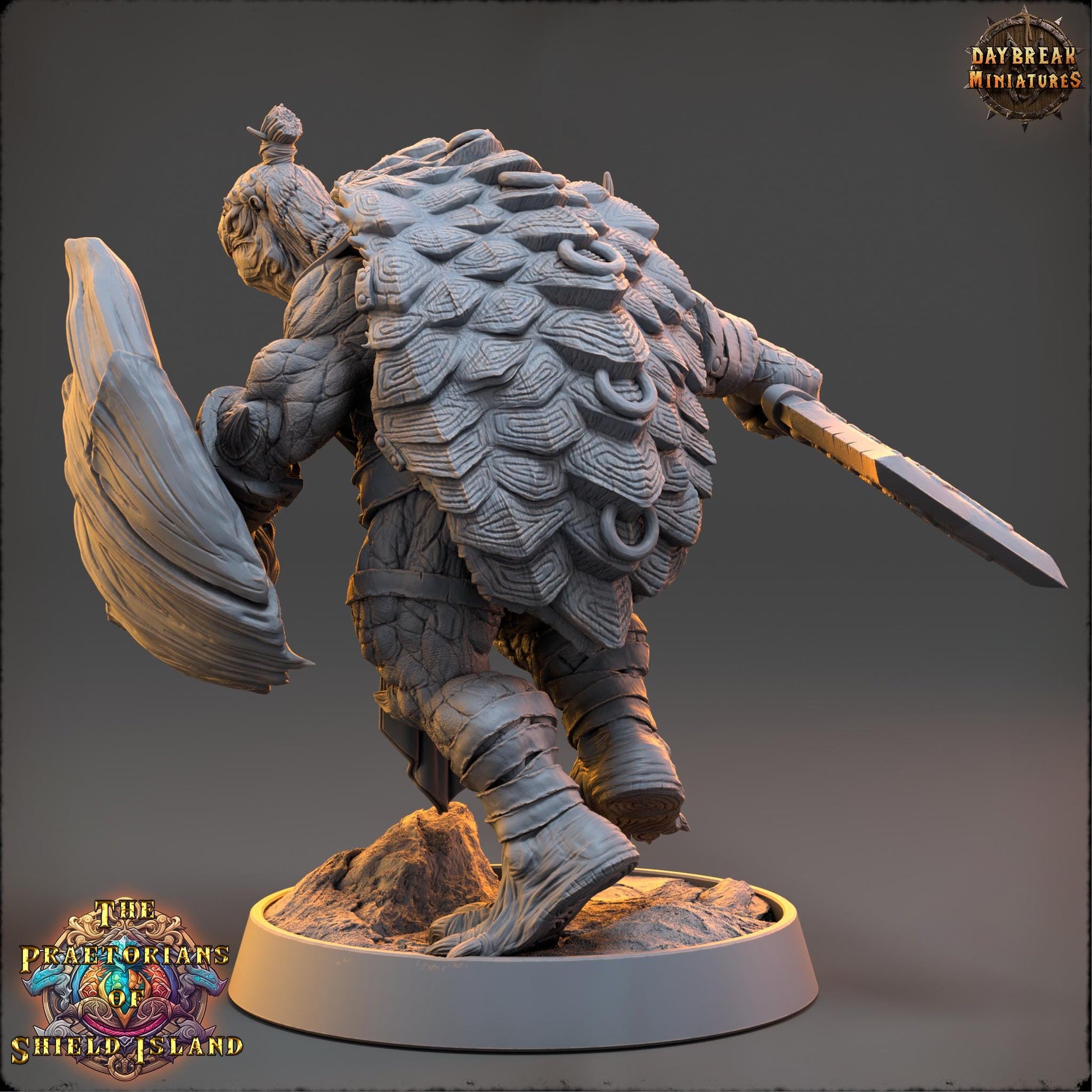 Bidbal | Daybreak Miniatures | Praetorians of Shield Island | RESIN | Fantasy | Wargaming | RPG | Gaming | Tortles | Character Model