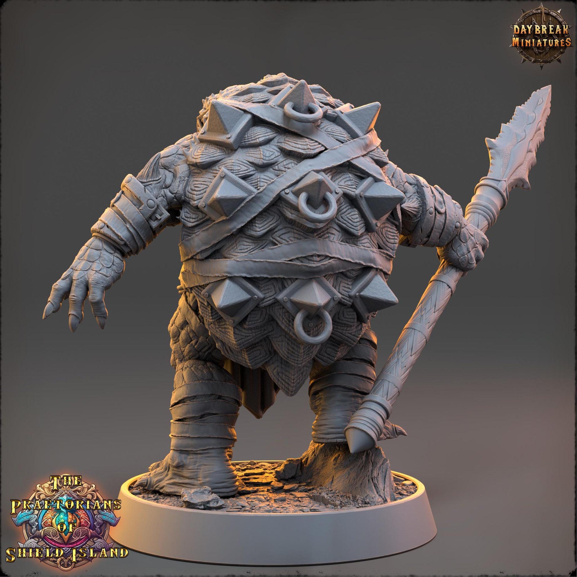 Daqvog | Daybreak Miniatures | Praetorians of Shield Island | RESIN | Fantasy | Wargaming | RPG | Gaming | Tortles | Character Model