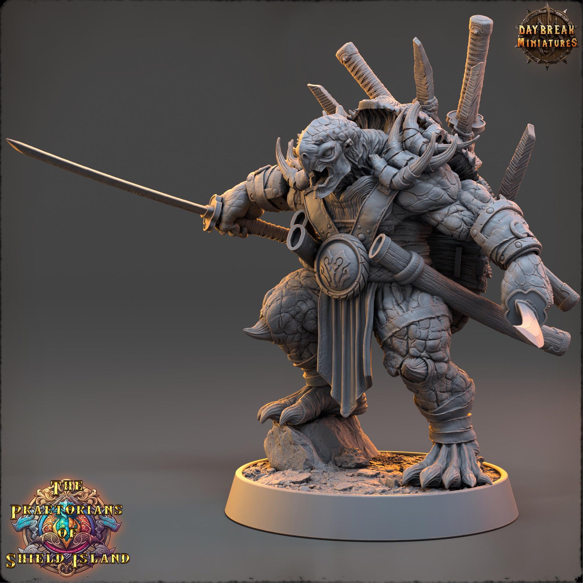Doikar | Daybreak Miniatures | Praetorians of Shield Island | RESIN | Fantasy | Wargaming | RPG | Gaming | Tortles | Character Model