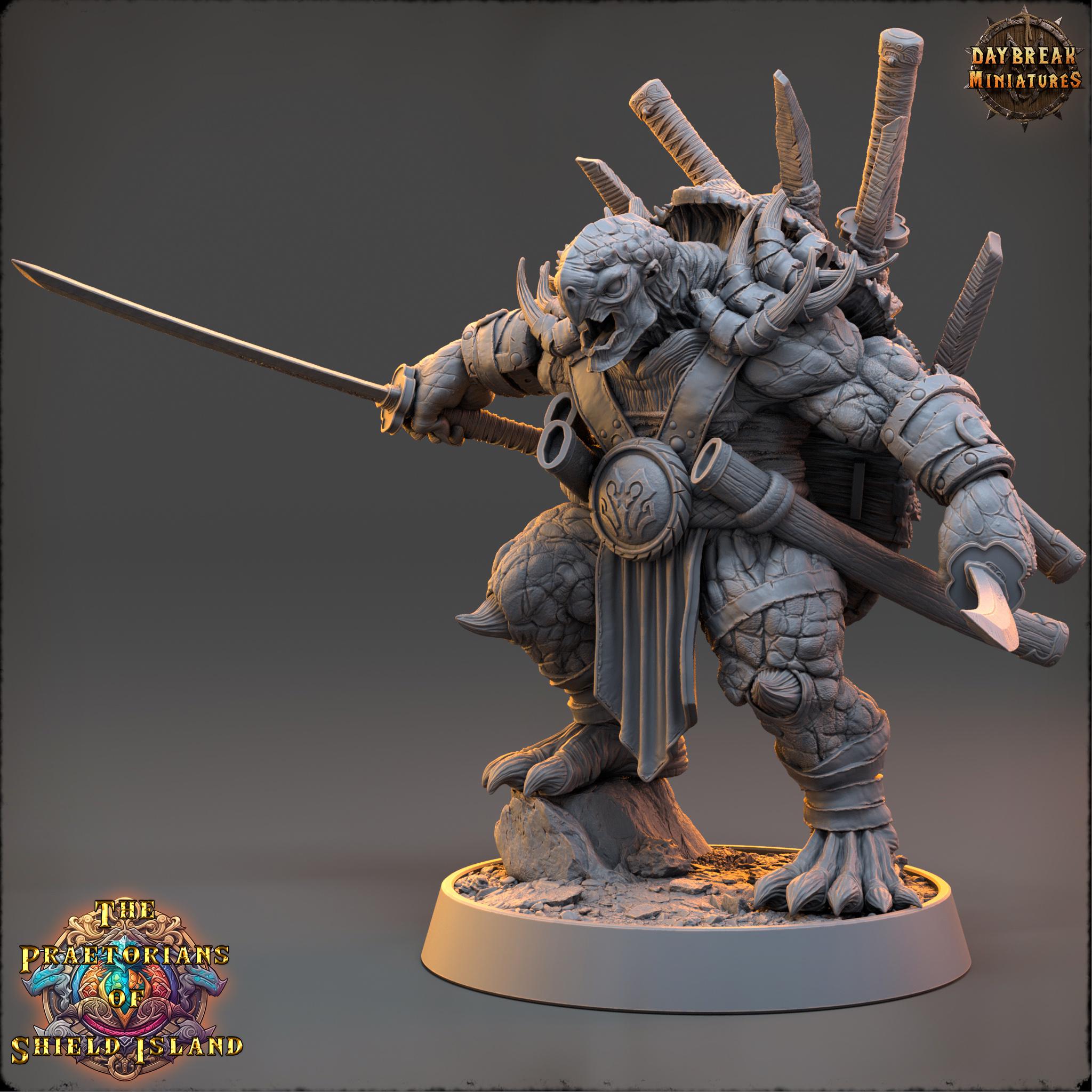 Doikar | Daybreak Miniatures | Praetorians of Shield Island | RESIN | Fantasy | Wargaming | RPG | Gaming | Tortles | Character Model