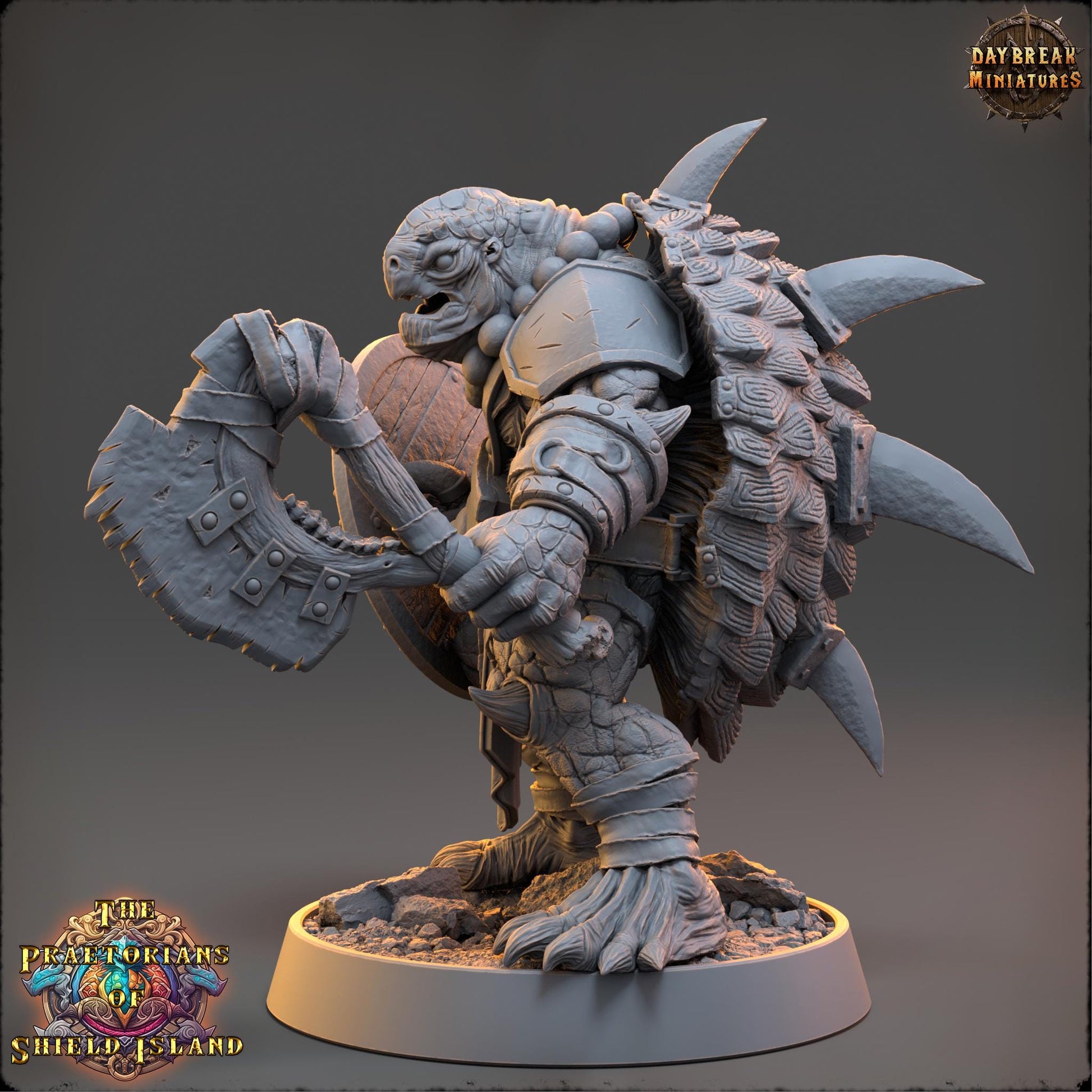 Jurop | Daybreak Miniatures | Praetorians of Shield Island | RESIN | Fantasy | Wargaming | RPG | Gaming | Tortles | Character Model