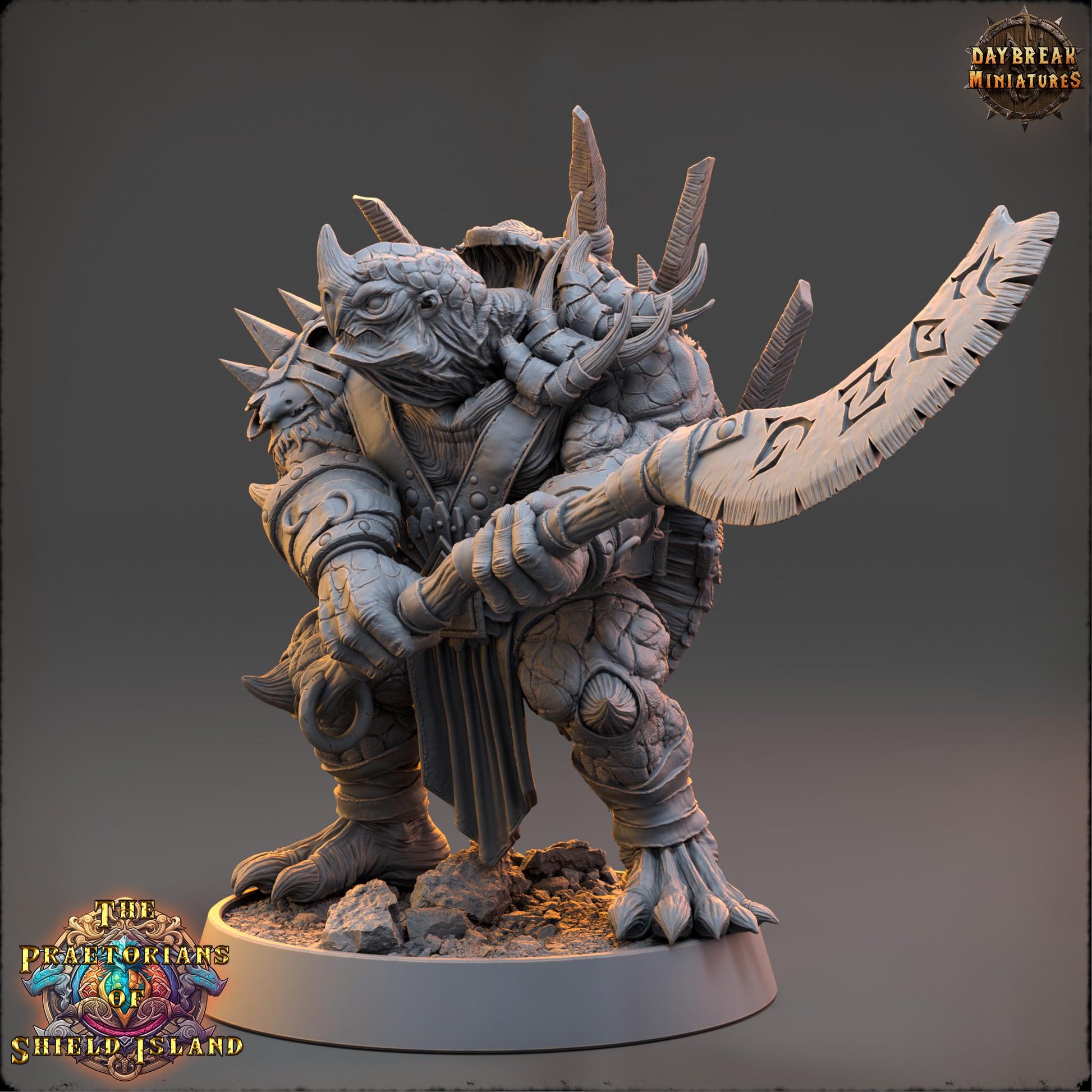Tormic | Daybreak Miniatures | Praetorians of Shield Island | RESIN | Fantasy | Wargaming | RPG | Gaming | Tortles | Character Model
