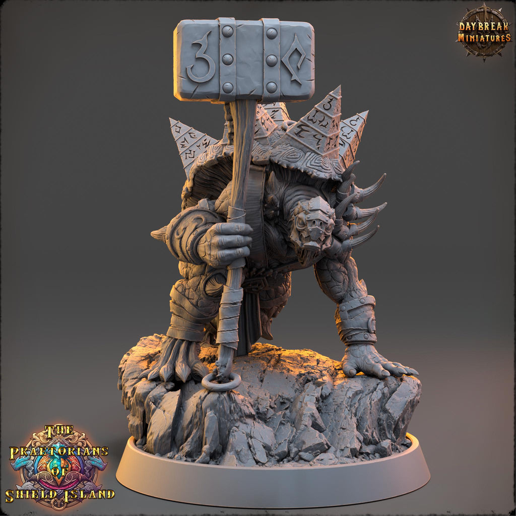 Trannu | Daybreak Miniatures | Praetorians of Shield Island | RESIN | Fantasy | Wargaming | RPG | Gaming | Tortles | Character Model