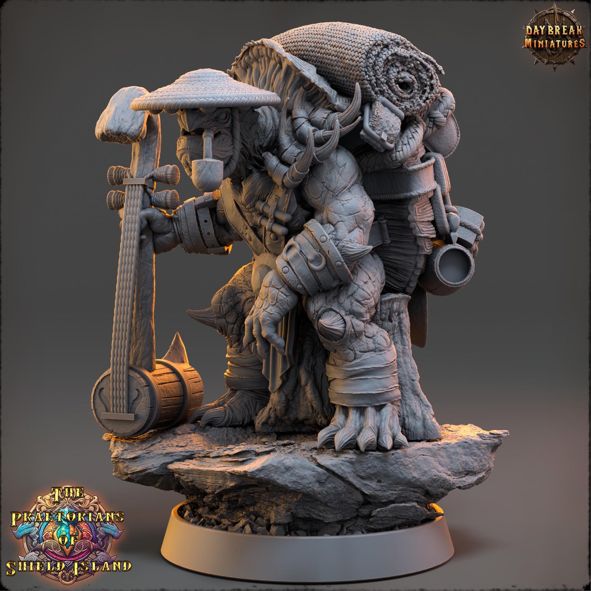 Ubac | Daybreak Miniatures | Praetorians of Shield Island | RESIN | Fantasy | Wargaming | RPG | Gaming | Tortles | Character Model