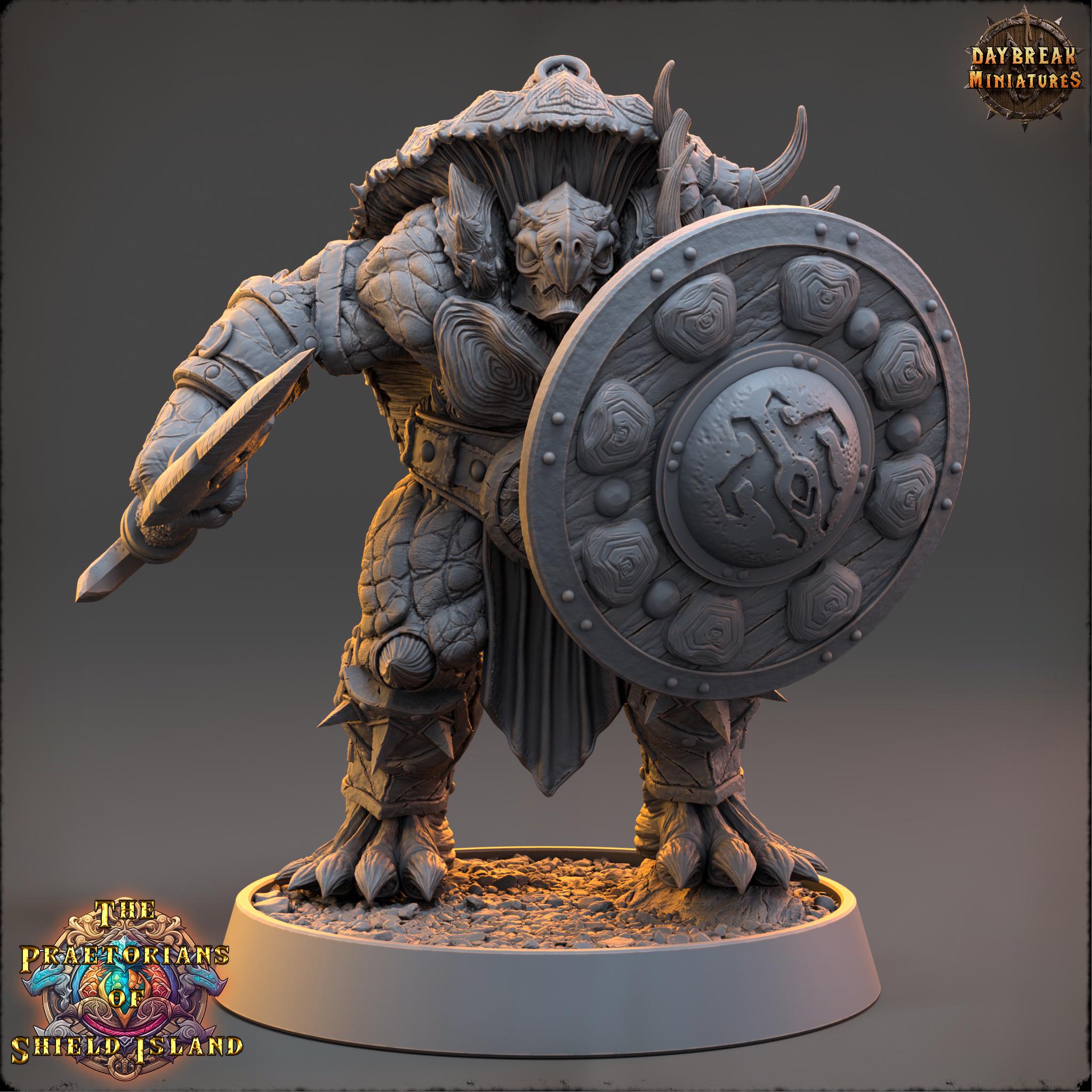 Wecto | Daybreak Miniatures | Praetorians of Shield Island | RESIN | Fantasy | Wargaming | RPG | Gaming | Tortles | Character Model