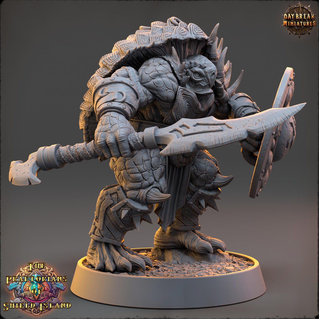 Wecto | Daybreak Miniatures | Praetorians of Shield Island | RESIN | Fantasy | Wargaming | RPG | Gaming | Tortles | Character Model
