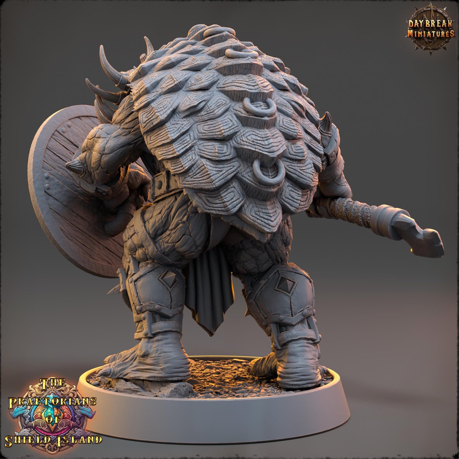 Wecto | Daybreak Miniatures | Praetorians of Shield Island | RESIN | Fantasy | Wargaming | RPG | Gaming | Tortles | Character Model