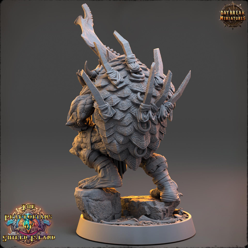 Zannag | Daybreak Miniatures | Praetorians of Shield Island | RESIN | Fantasy | Wargaming | RPG | Gaming | Tortles | Character Model