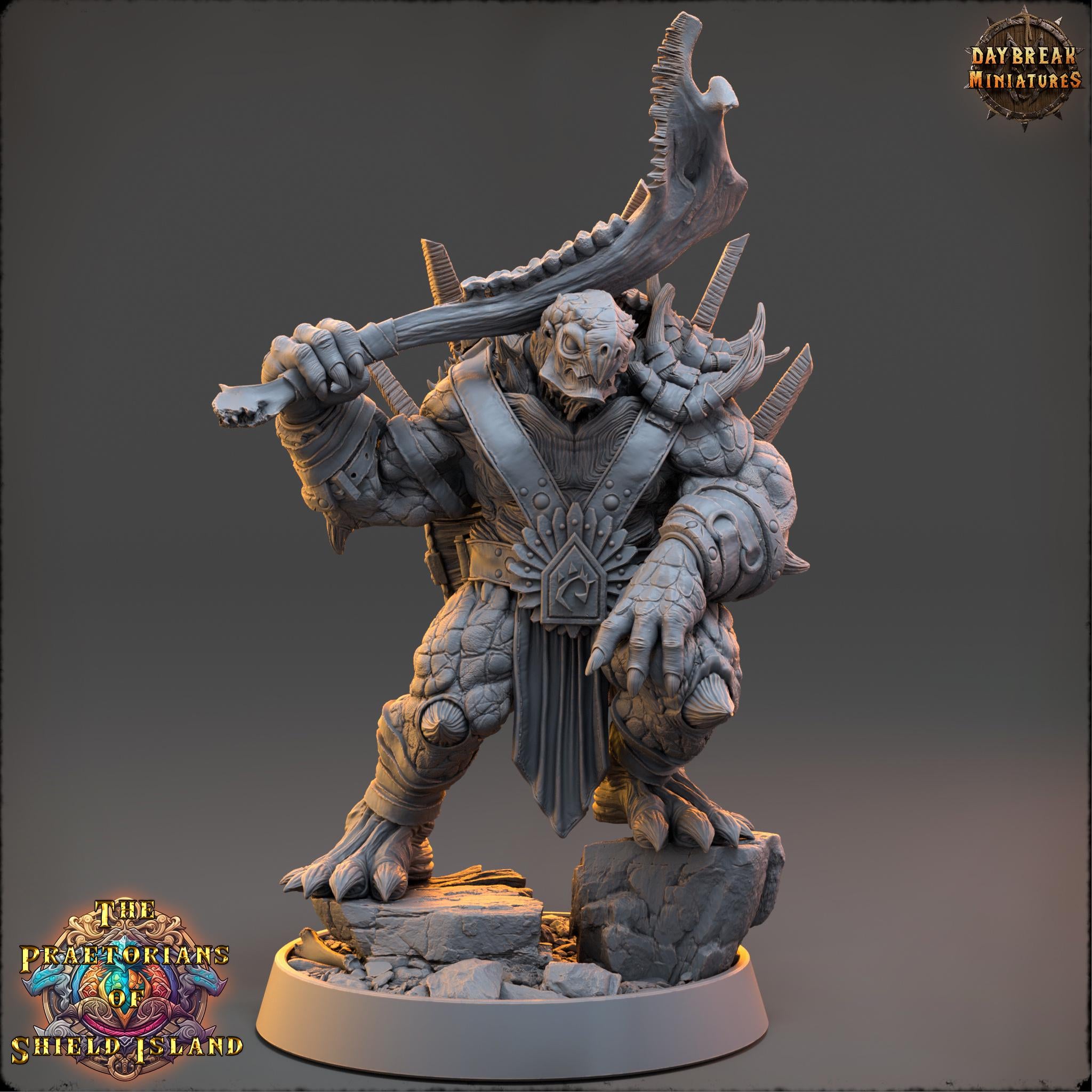 Zannag | Daybreak Miniatures | Praetorians of Shield Island | RESIN | Fantasy | Wargaming | RPG | Gaming | Tortles | Character Model
