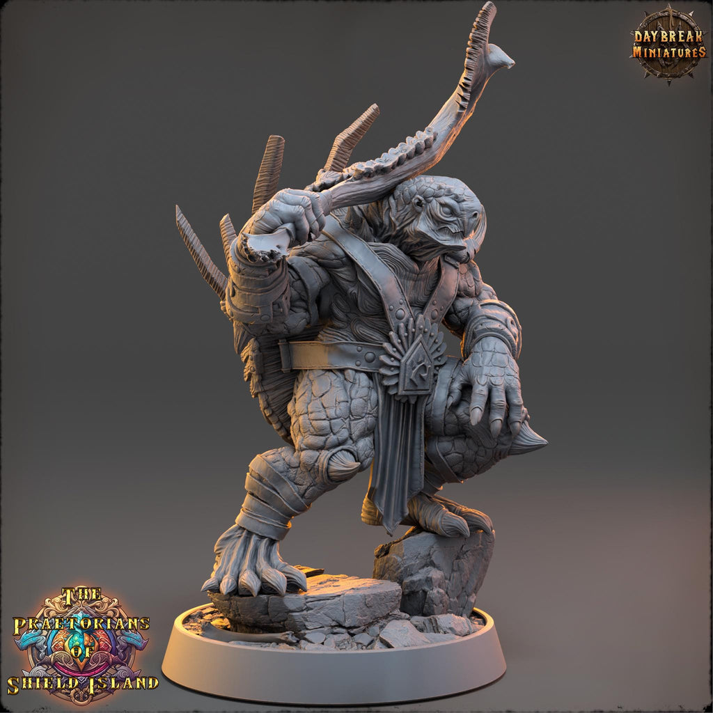Zannag | Daybreak Miniatures | Praetorians of Shield Island | RESIN | Fantasy | Wargaming | RPG | Gaming | Tortles | Character Model