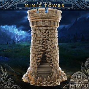 Mimic Tower Dice Tower | Fates End |  Fantasy | DnD | RPG | Tabletop | Roleplay Gaming Miniatures