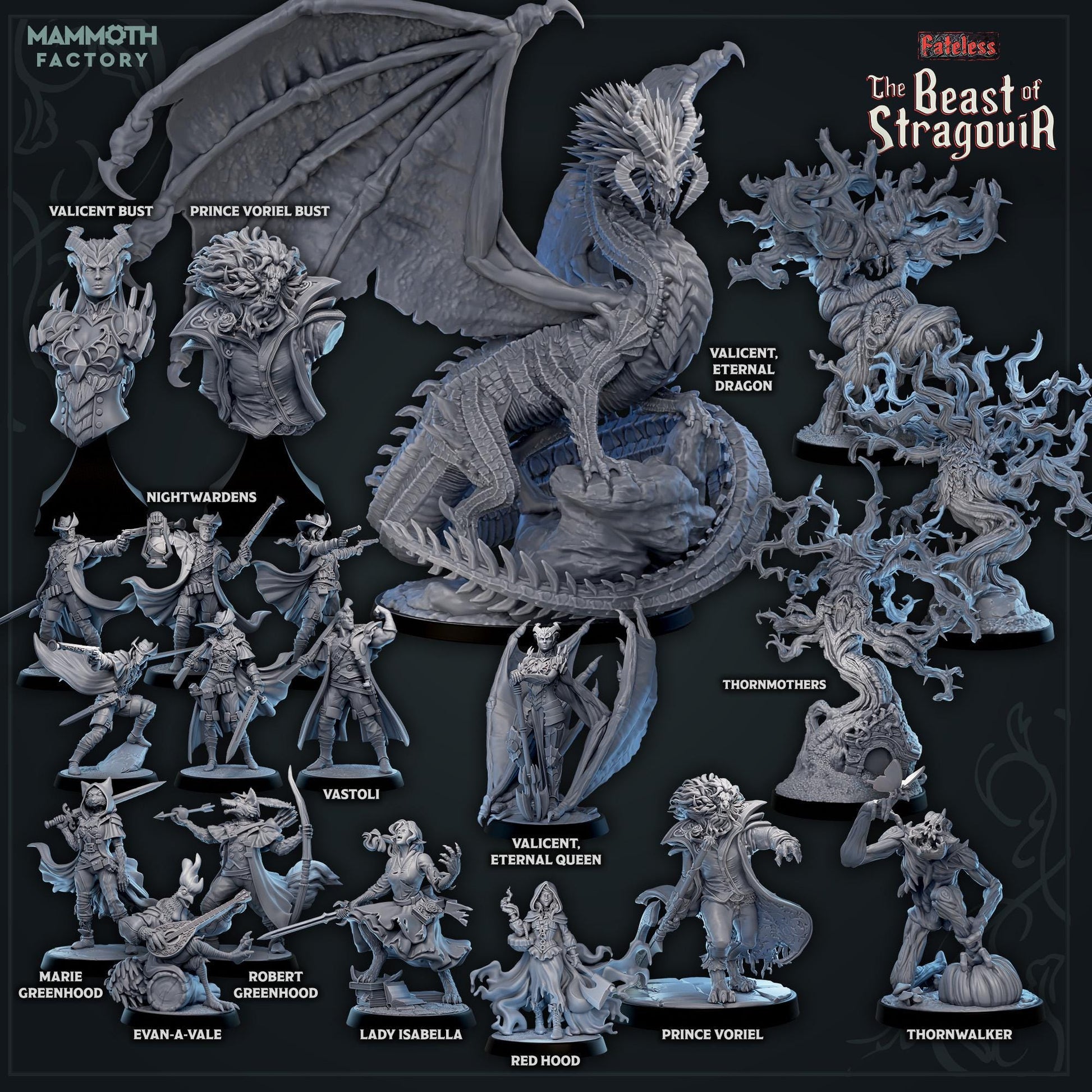 Valicent the Eternal Dragon | Mammoth Factory | Beast of Stragovia | RESIN | Fantasy | DnD | RPG | Tabletop | Miniature | Dragon