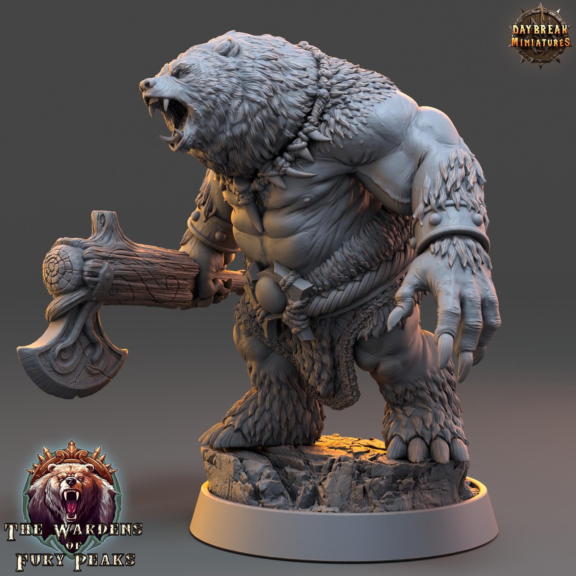Carnag Angman | Daybreak Miniatures | Wardens of Fury Peaks | RESIN | Fantasy | Horror | Wargaming | RPG | DnD | Gaming Miniature | Ursine