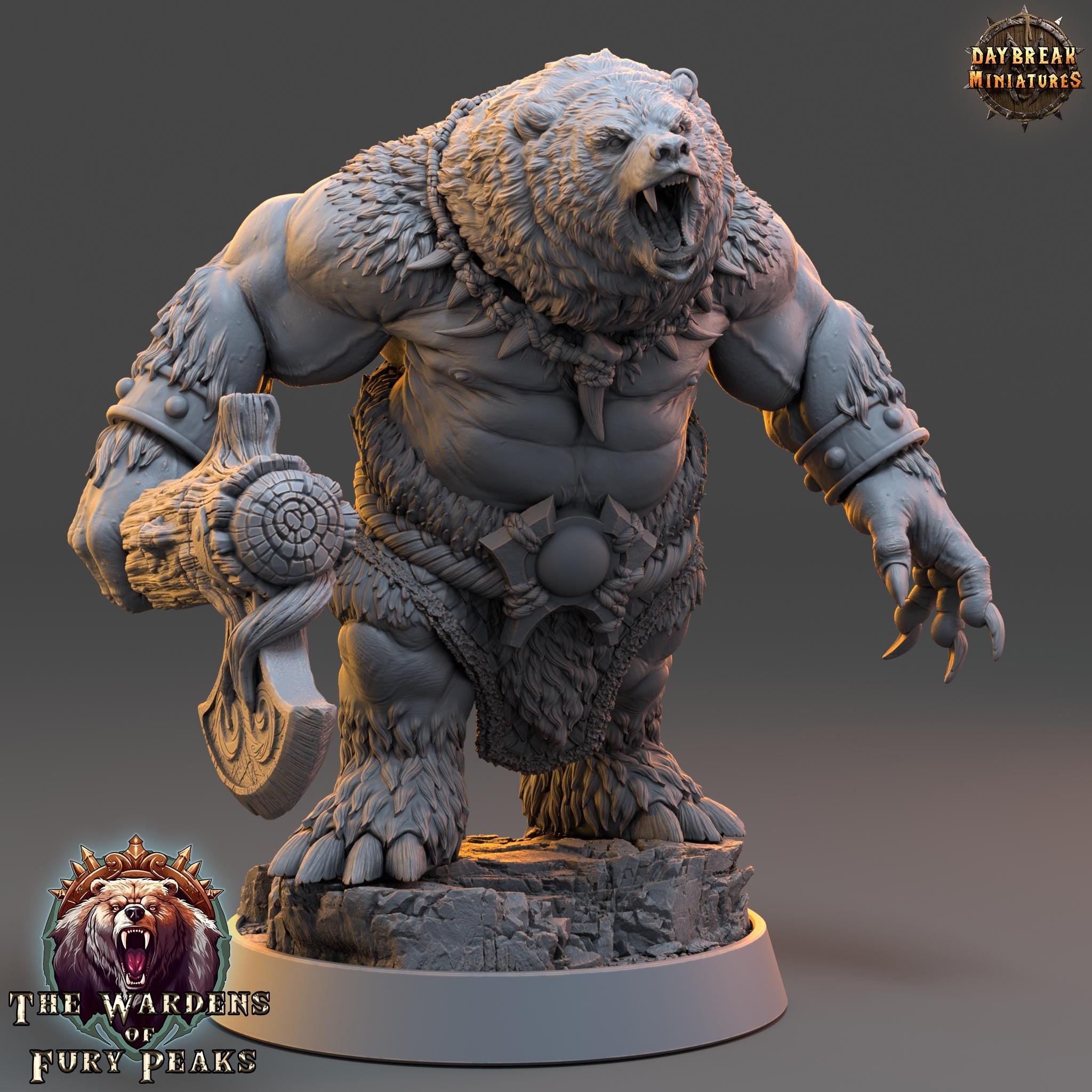 Carnag Angman | Daybreak Miniatures | Wardens of Fury Peaks | RESIN | Fantasy | Horror | Wargaming | RPG | DnD | Gaming Miniature | Ursine
