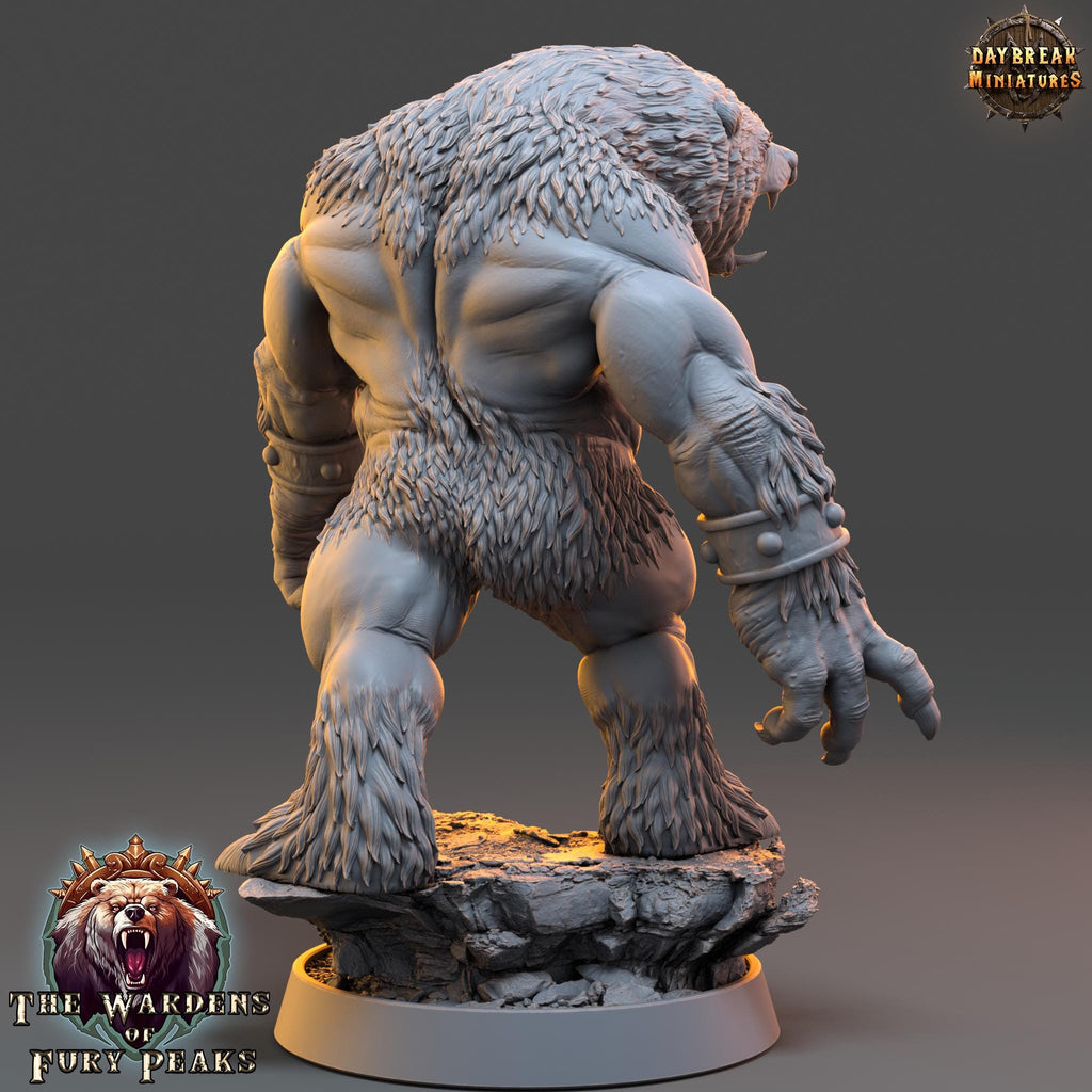Harkan Roarer | Daybreak Miniatures | Wardens of Fury Peaks | RESIN | Fantasy | Horror | Wargaming | RPG | DnD | Gaming Miniature | Ursine