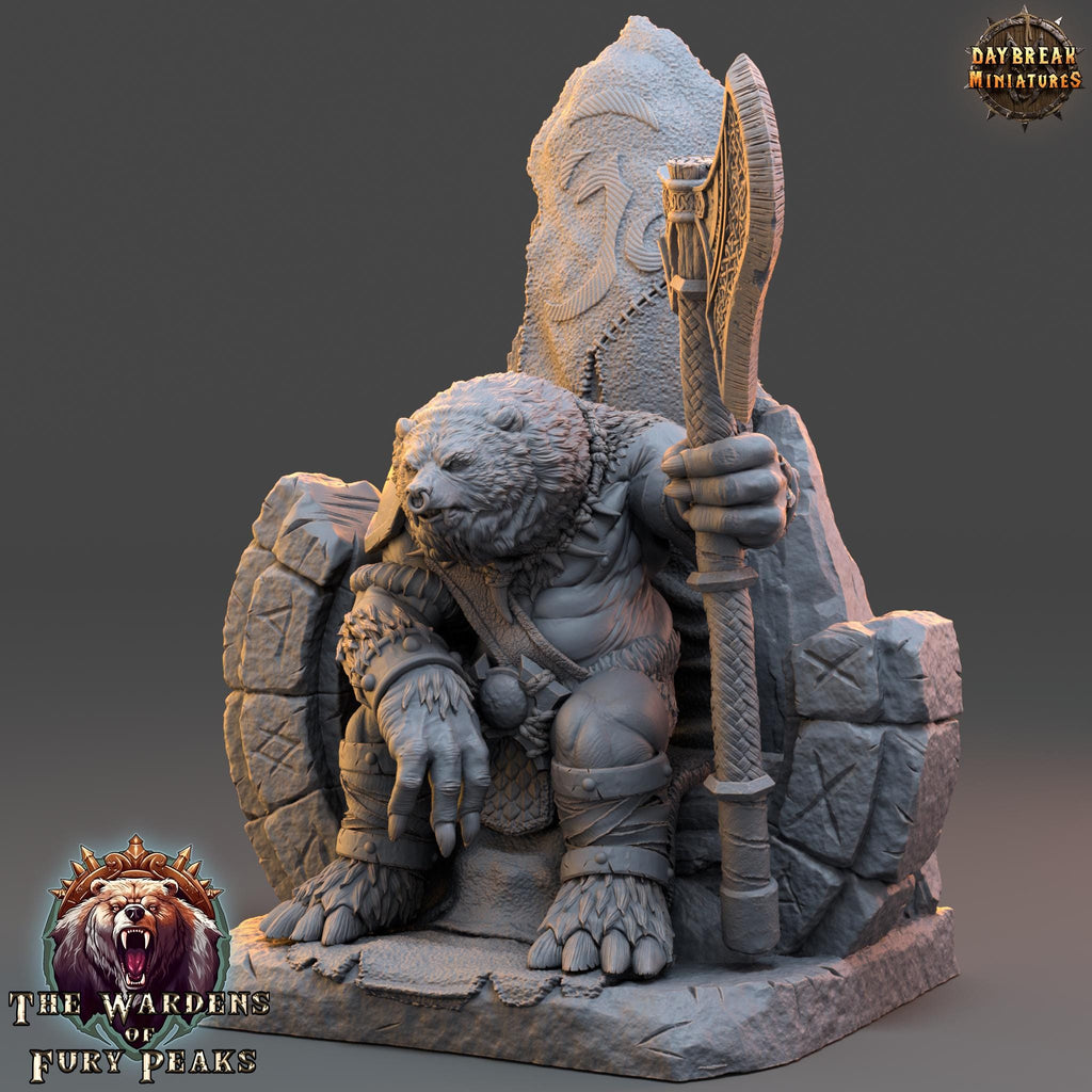 Kurtz Overwarden | Daybreak Miniatures | Wardens of Fury Peaks | RESIN | Fantasy | Horror | Wargaming | RPG | DnD | Gaming | Ursine King