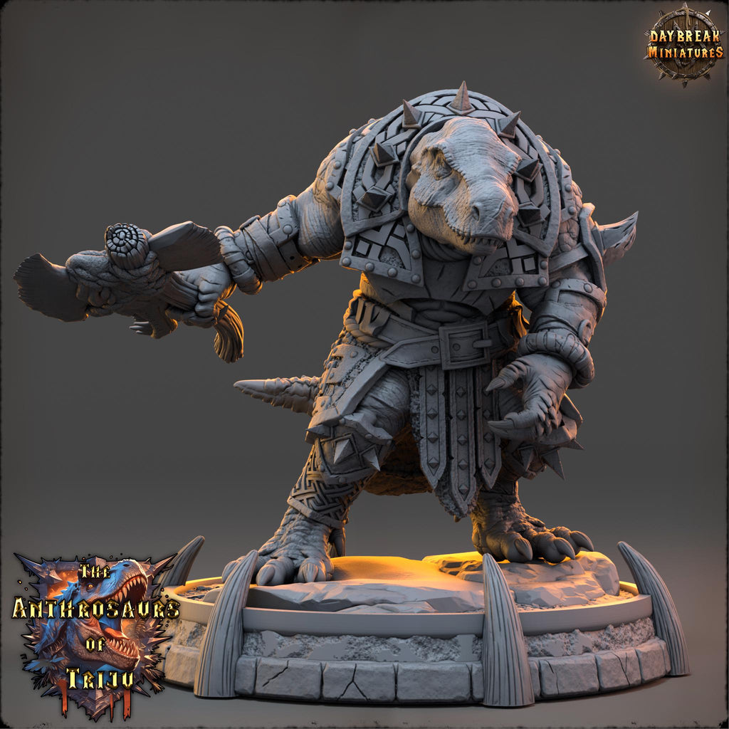 Daost Brenner | Daybreak Miniatures | Anthrosaurs of Triju | RESIN| Fantasy | Horror| Wargaming | RPG | DnD | Gaming Miniature | Dinosaur