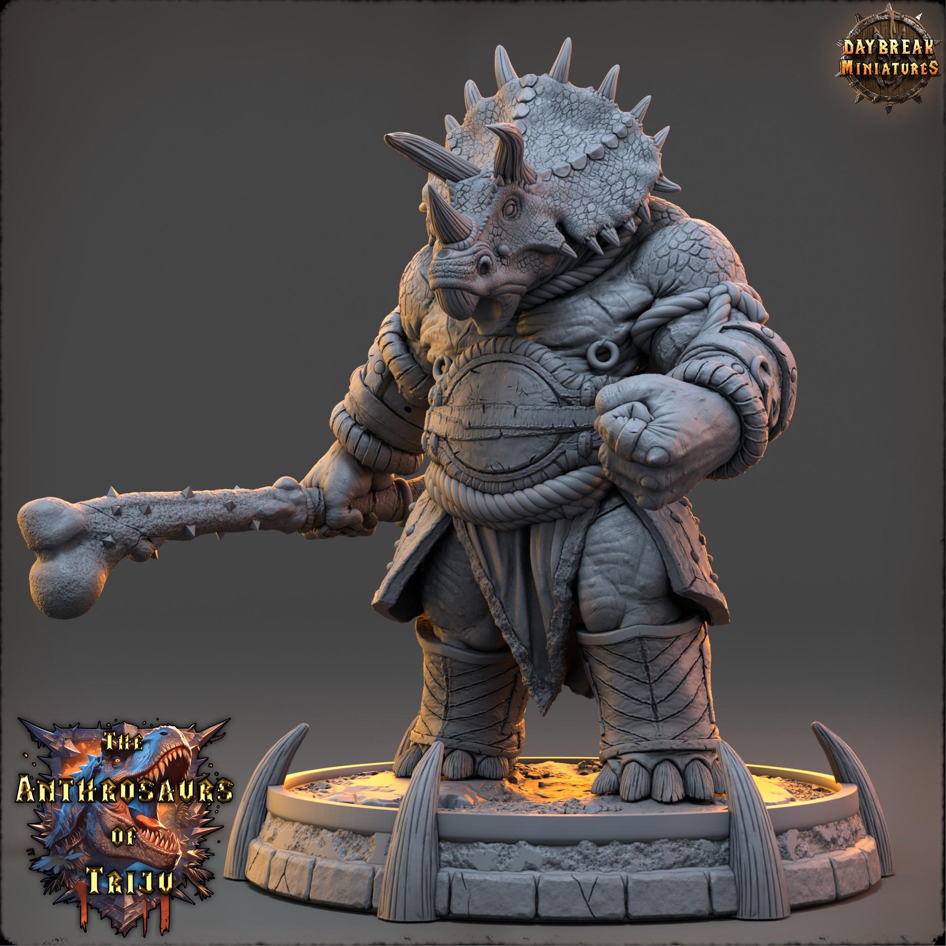 Fernez Triper | Daybreak Miniatures | Anthrosaurs of Triju | RESIN| Fantasy | Horror| Wargaming | RPG | DnD | Gaming Miniature | Dinosaur