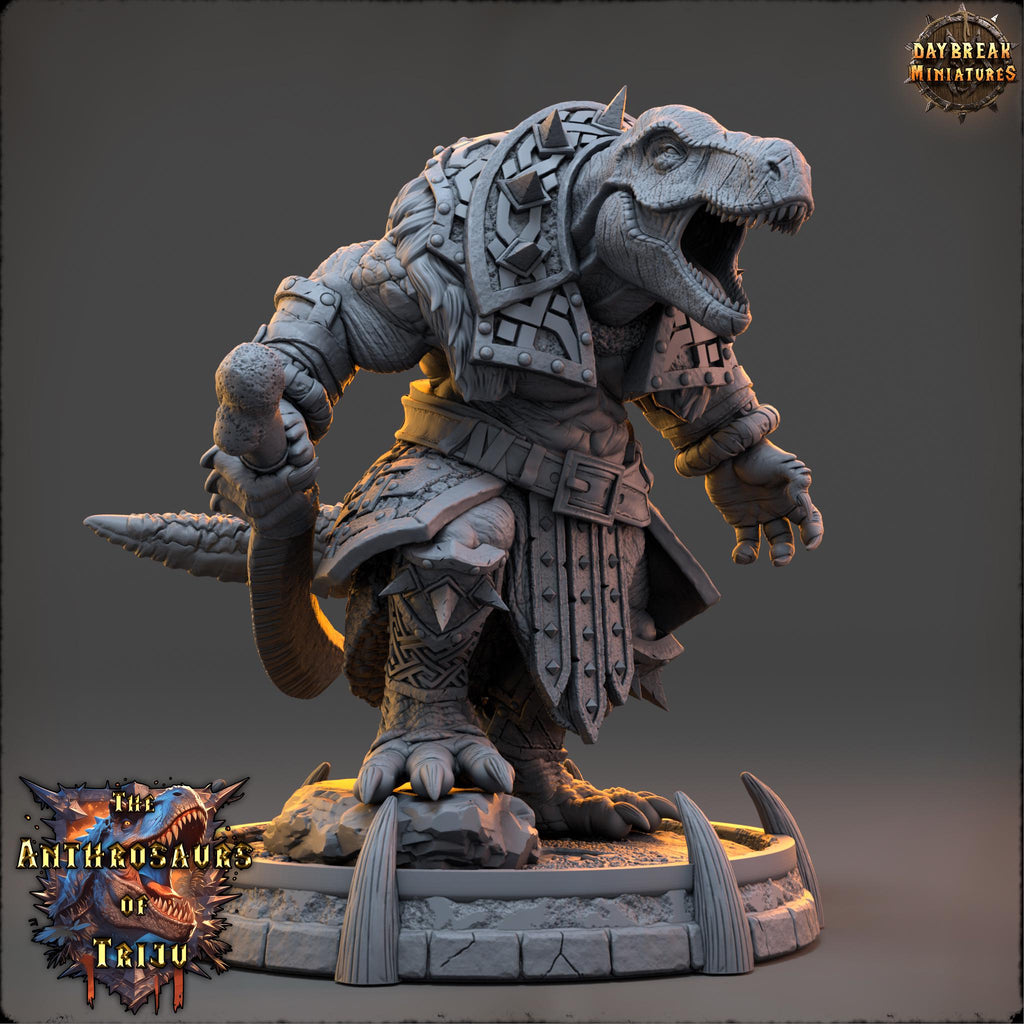 Krenna Klavis | Daybreak Miniatures | Anthrosaurs of Triju | RESIN| Fantasy | Horror| Wargaming | RPG | DnD | Gaming Miniature | Dinosaur