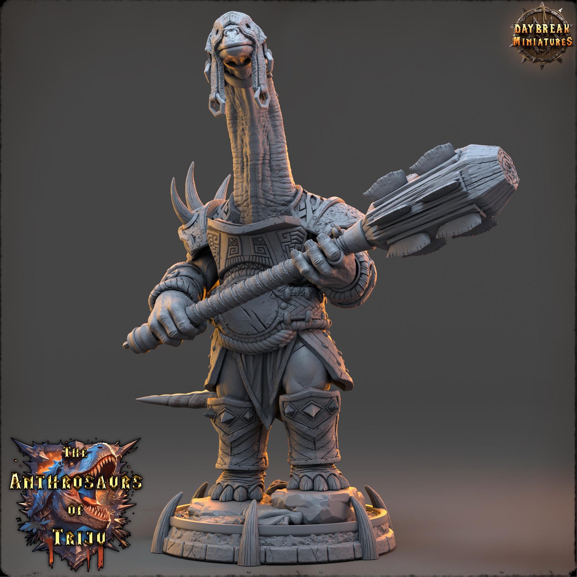 Sebul Bracco | Daybreak Miniatures | Anthrosaurs of Triju | RESIN| Fantasy | Horror| Wargaming | RPG | DnD | Gaming Miniature | Dinosaur