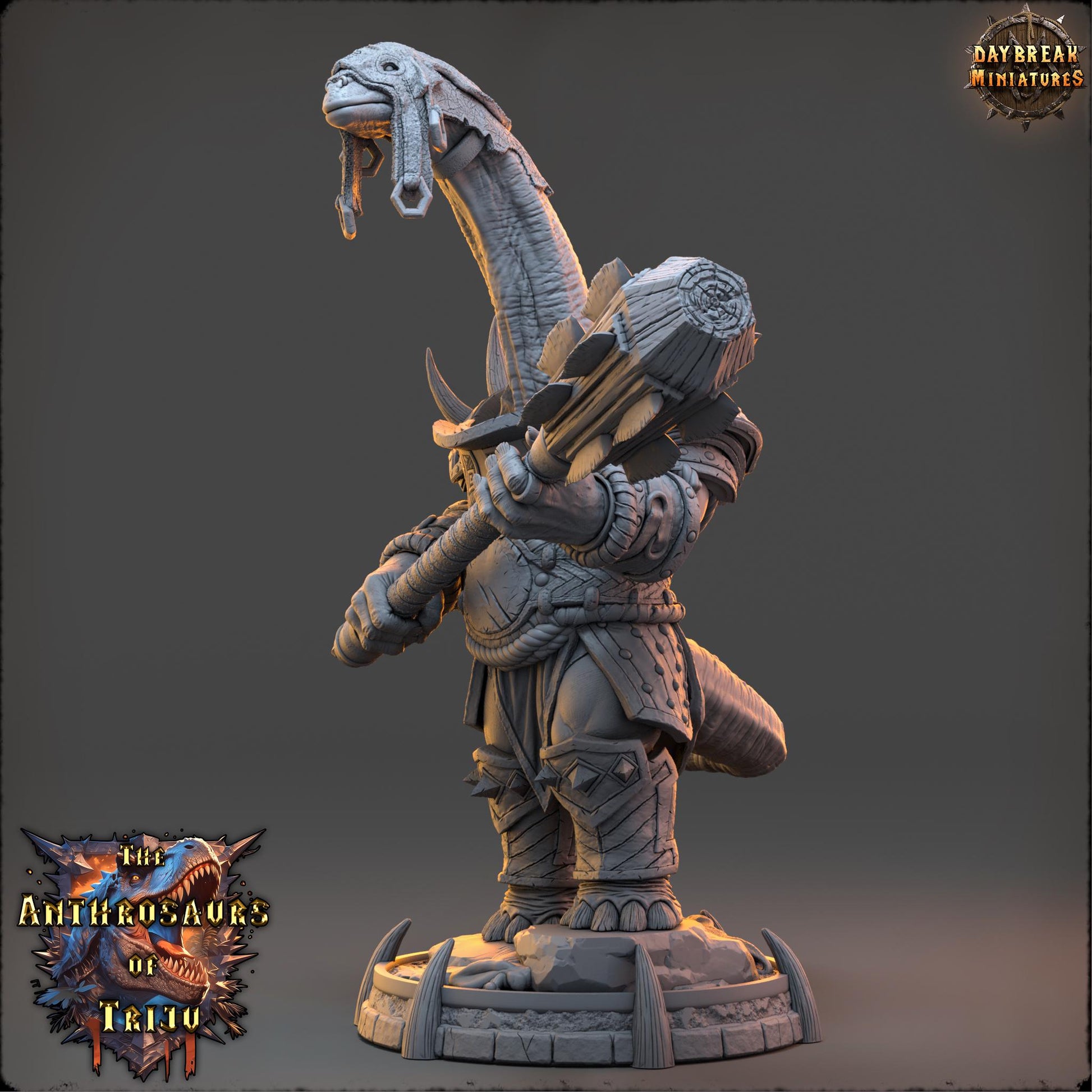Sebul Bracco | Daybreak Miniatures | Anthrosaurs of Triju | RESIN| Fantasy | Horror| Wargaming | RPG | DnD | Gaming Miniature | Dinosaur
