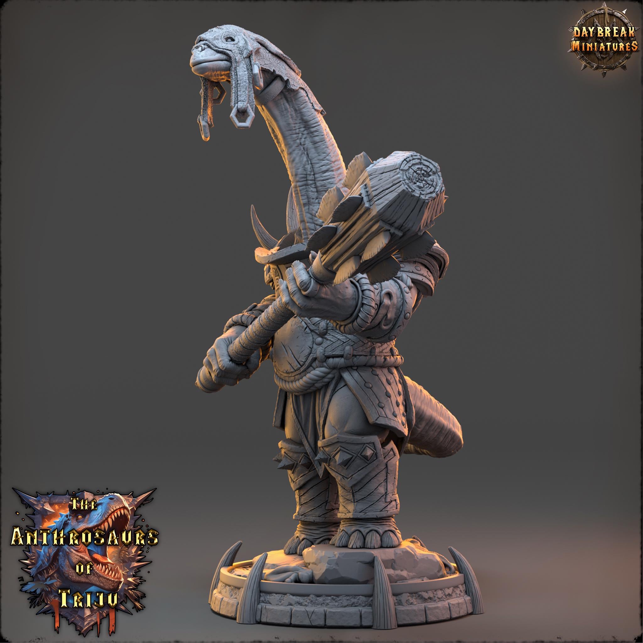 Sebul Bracco | Daybreak Miniatures | Anthrosaurs of Triju | RESIN| Fantasy | Horror| Wargaming | RPG | DnD | Gaming Miniature | Dinosaur
