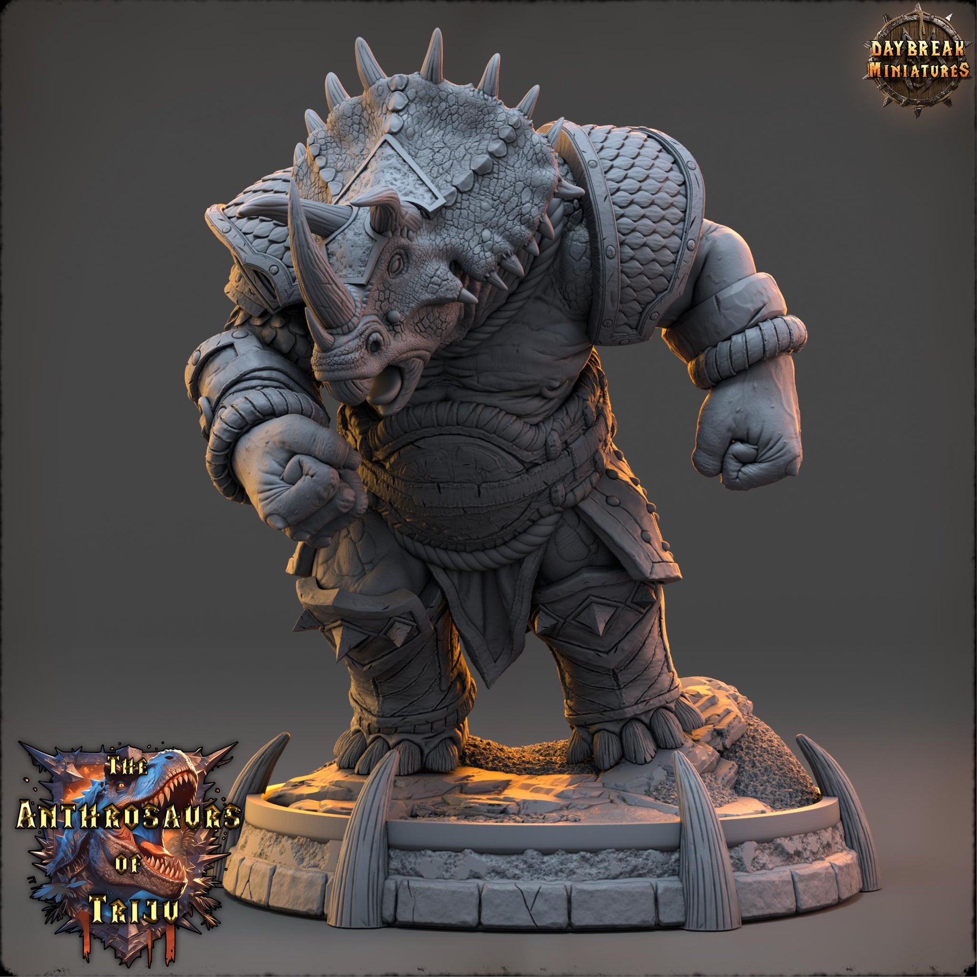 Zuund Freke | Daybreak Miniatures | Anthrosaurs of Triju | RESIN| Fantasy | Horror| Wargaming | RPG | DnD | Gaming Miniature | Dinosaur