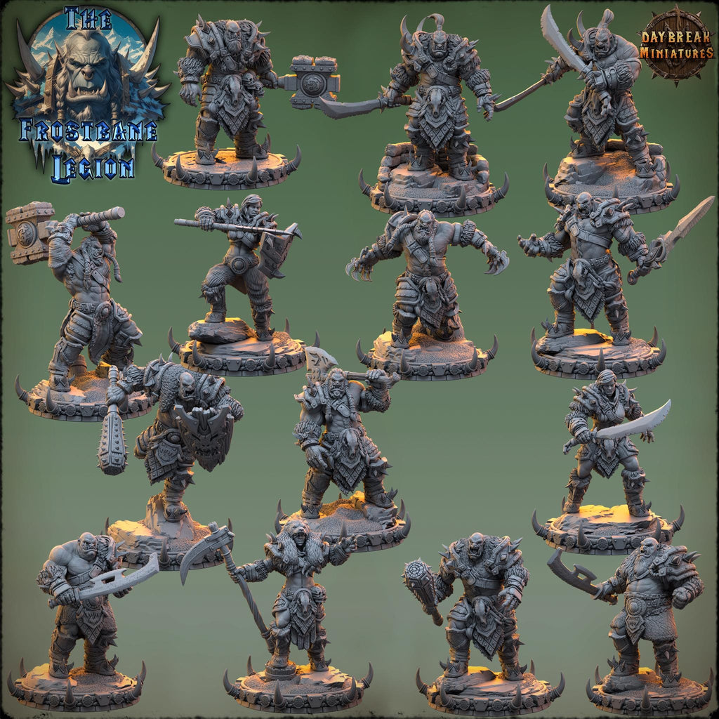 Guldrek the Ravager | Daybreak Miniatures | The Frostbane Legion | RESIN | Fantasy | Horror | Wargaming | RPG | Gaming Miniature | Orcs