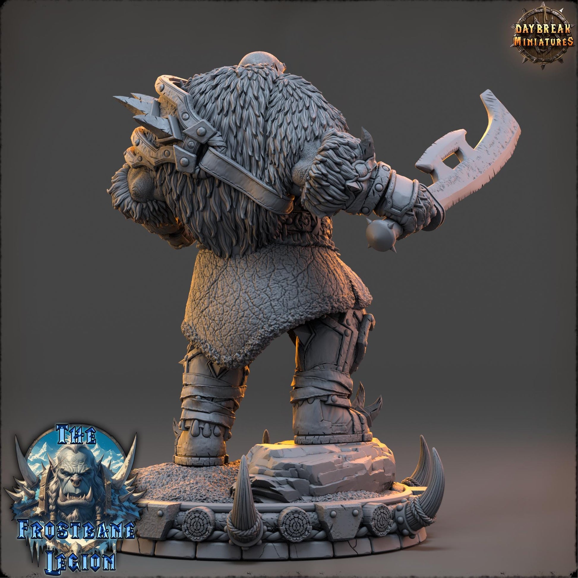 Guldrek the Ravager | Daybreak Miniatures | The Frostbane Legion | RESIN | Fantasy | Horror | Wargaming | RPG | Gaming Miniature | Orcs