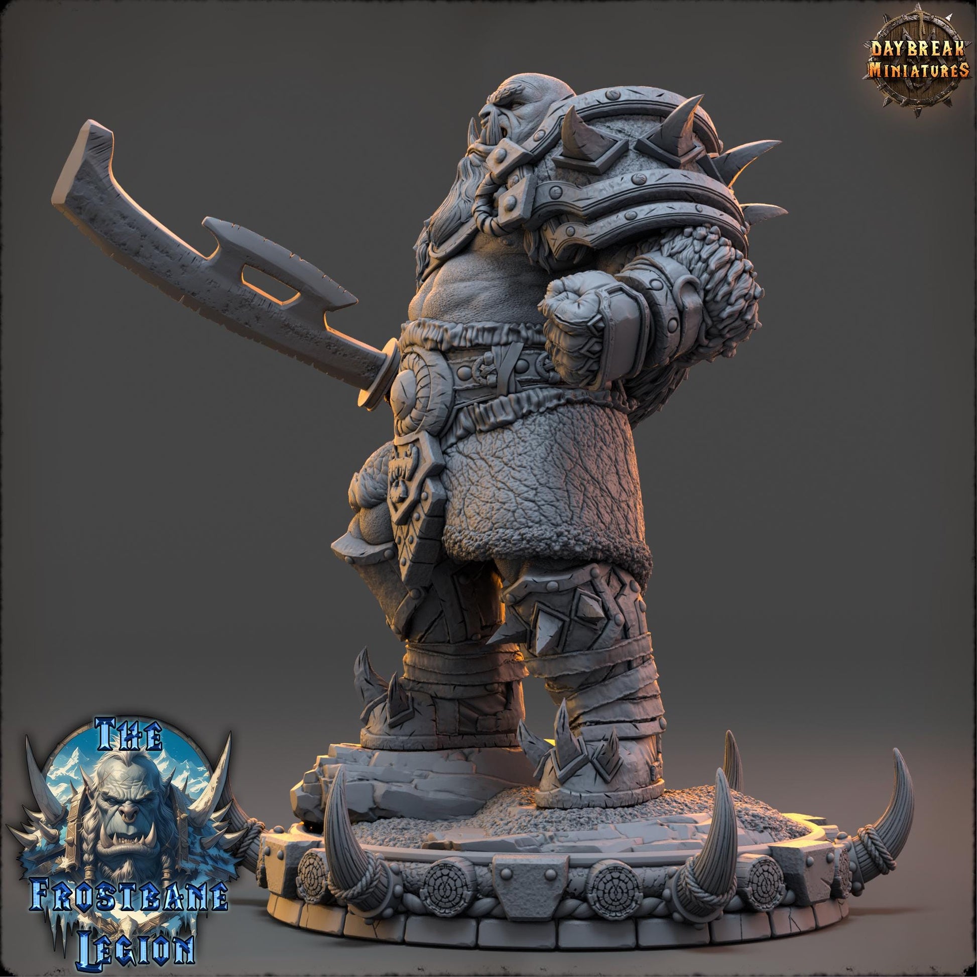 Guldrek the Ravager | Daybreak Miniatures | The Frostbane Legion | RESIN | Fantasy | Horror | Wargaming | RPG | Gaming Miniature | Orcs