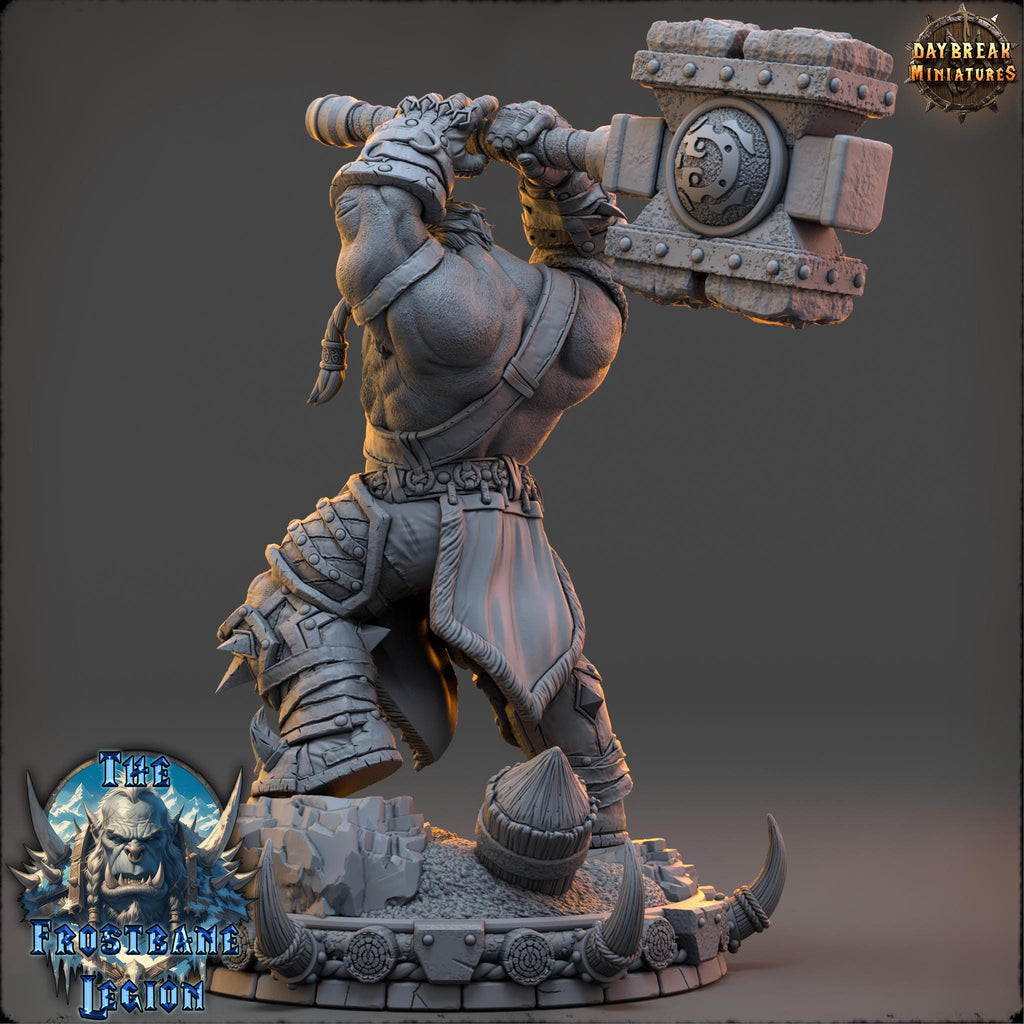 Krulgar Bonebreaker | Daybreak Miniatures | The Frostbane Legion | RESIN | Fantasy | Horror | Wargaming | RPG | Gaming Miniature | Orcs