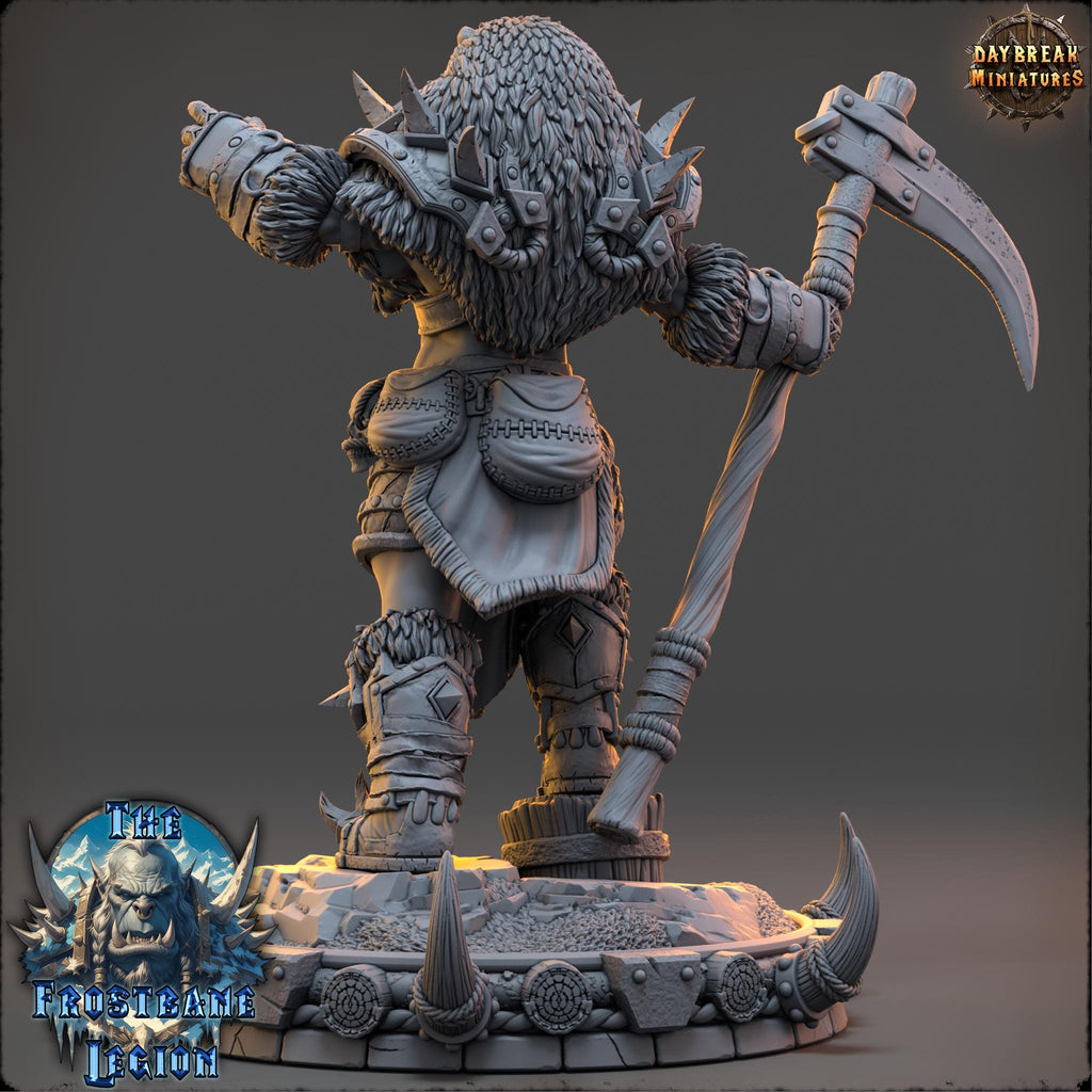 Vhala the Crimson Howler | Daybreak Miniatures | The Frostbane Legion | RESIN | Fantasy | Horror | Wargaming | RPG | Gaming Miniature | Orcs