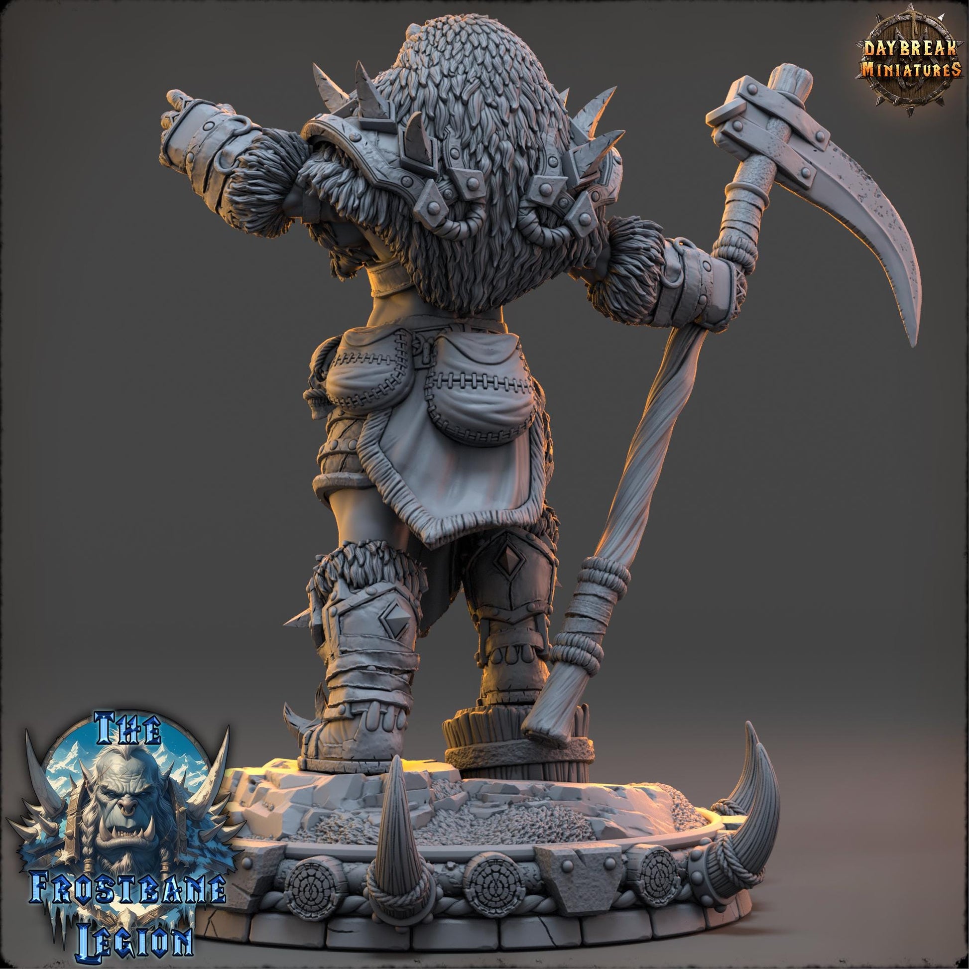 Vhala the Crimson Howler | Daybreak Miniatures | The Frostbane Legion | RESIN | Fantasy | Horror | Wargaming | RPG | Gaming Miniature | Orcs